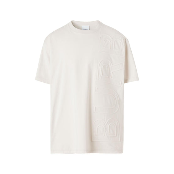 로고 엠보싱 코튼 오버사이즈 티셔츠