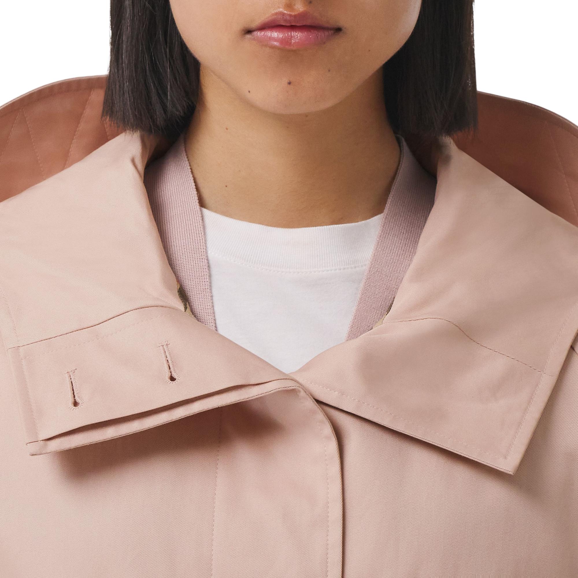 코튼 개버딘 후드 카 코트