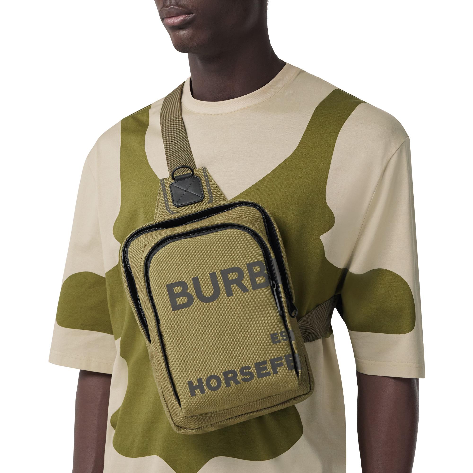 호스페리 프린트 나일론 캔버스 백팩