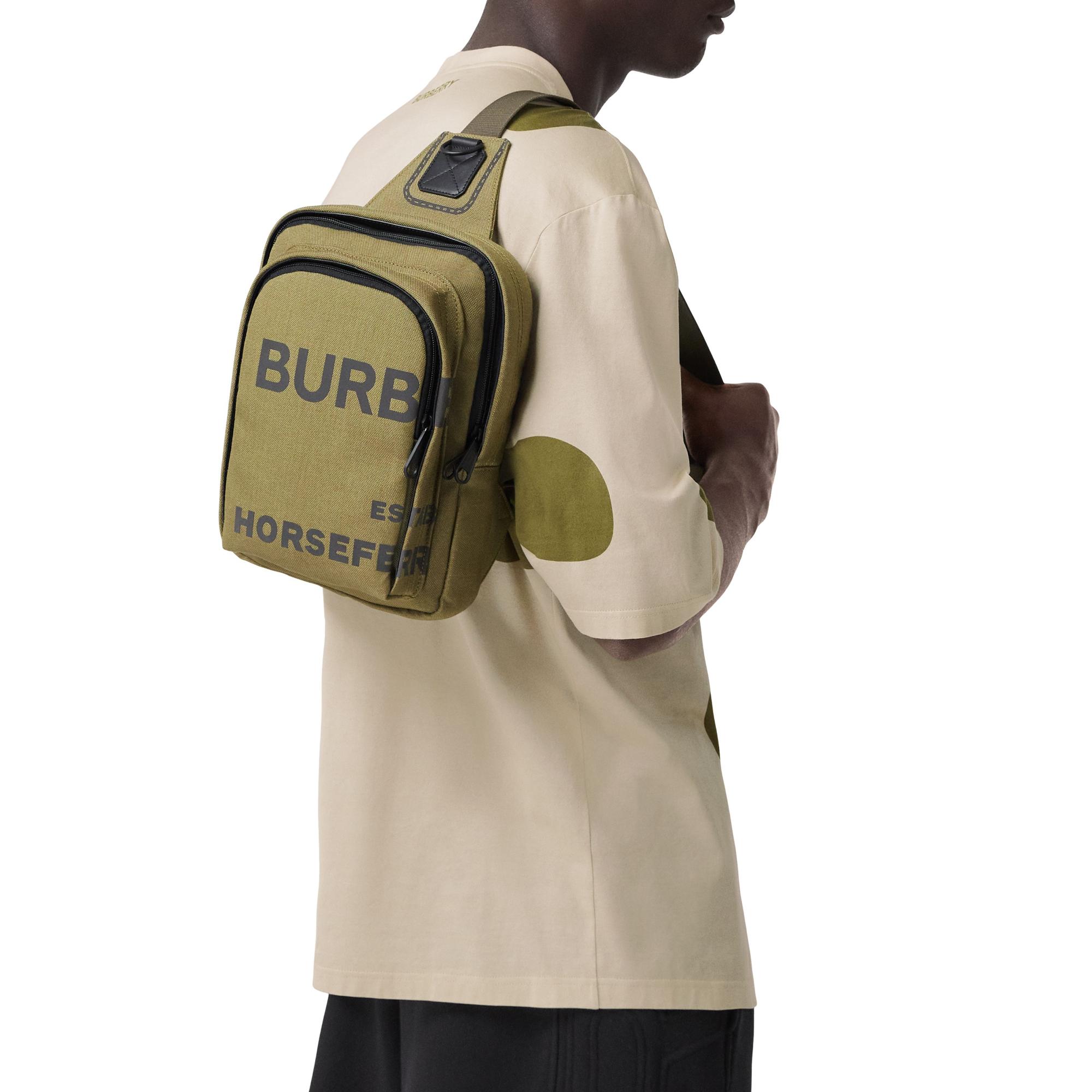 호스페리 프린트 나일론 캔버스 백팩