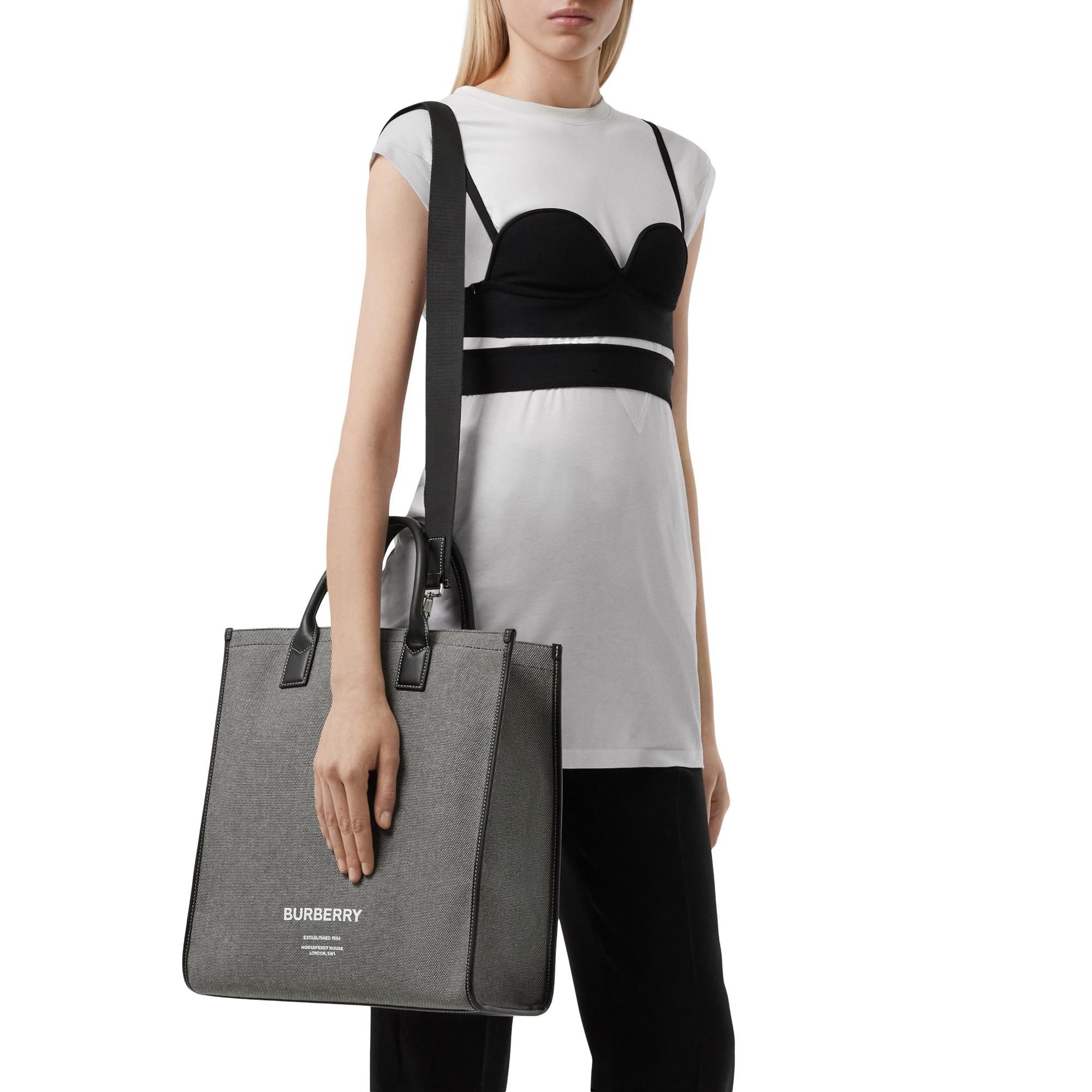 호스페리 프린트 코튼 캔버스 토트