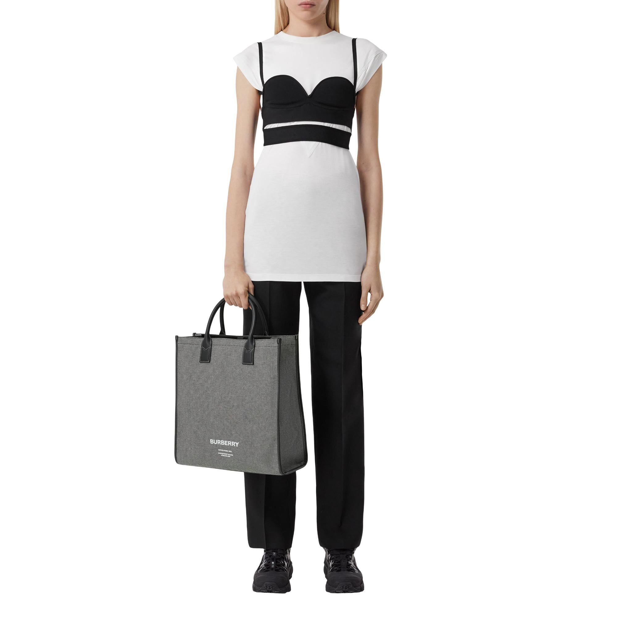 호스페리 프린트 코튼 캔버스 토트