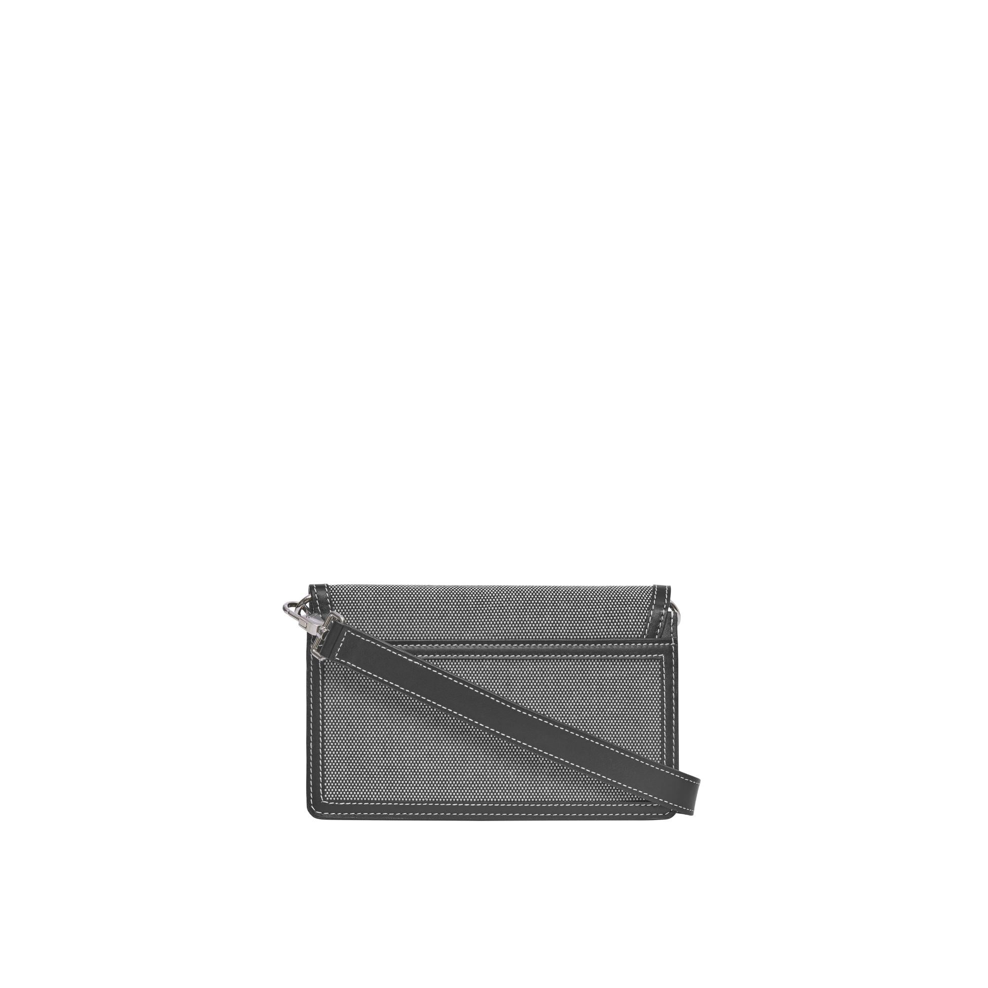 호스페리 프린트 캔버스 레더 크로스바디 백