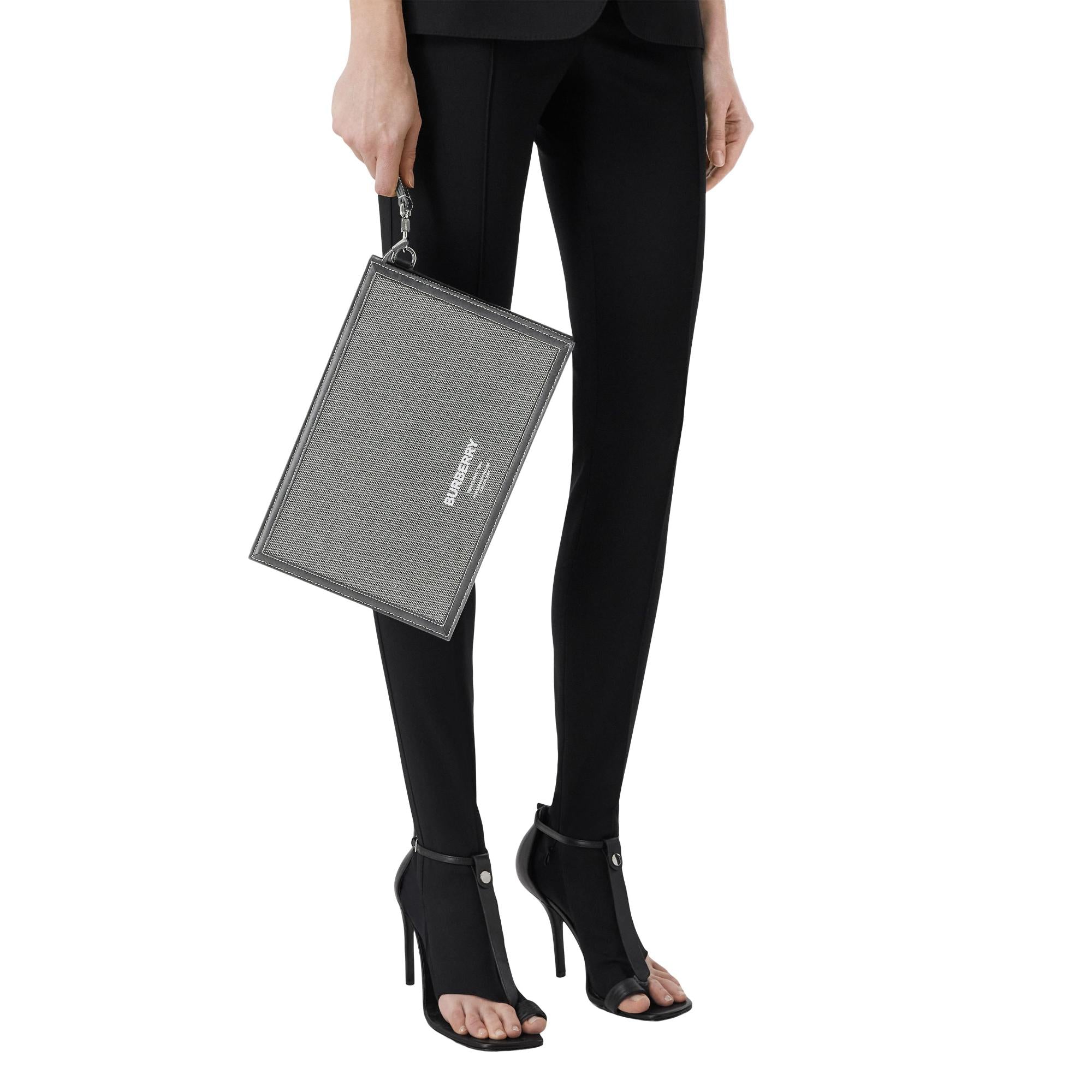 호스페리 프린트 코튼 캔버스 지퍼 파우치