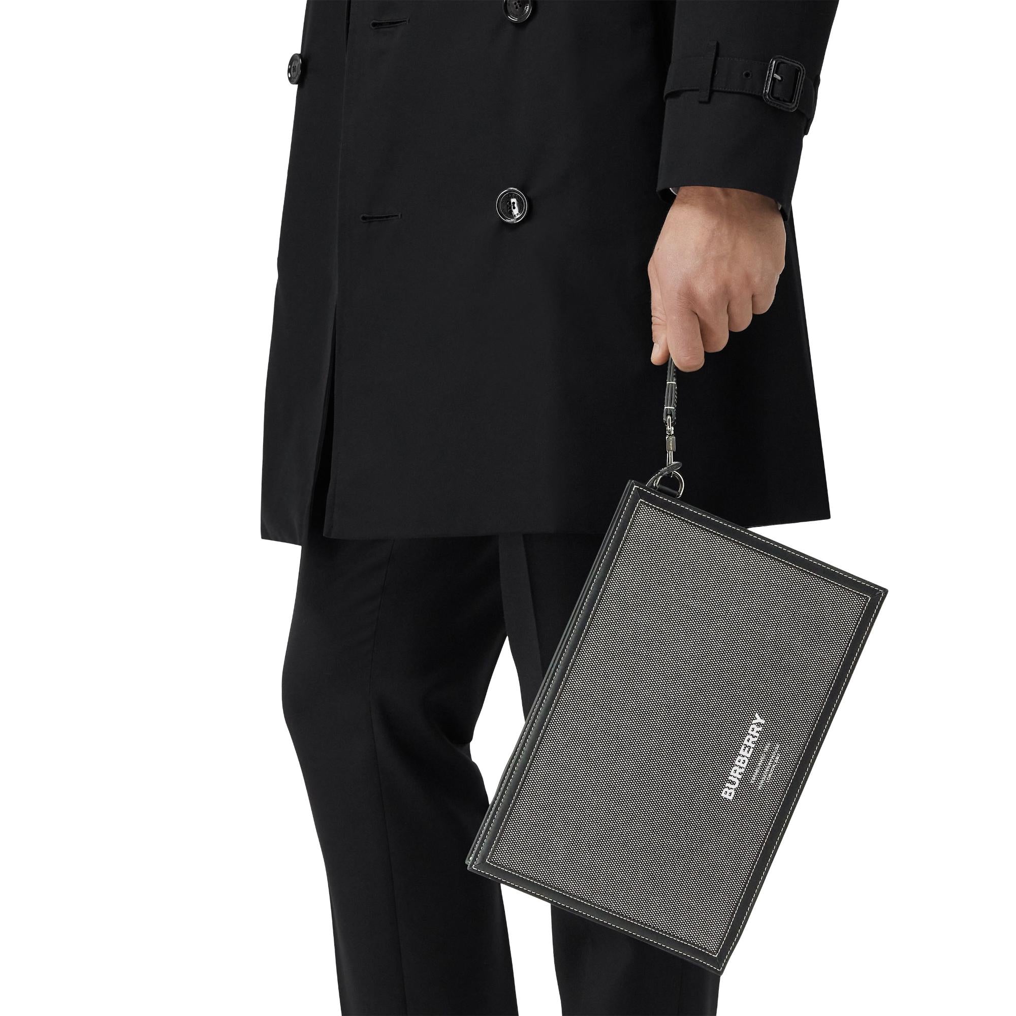 호스페리 프린트 코튼 캔버스 지퍼 파우치