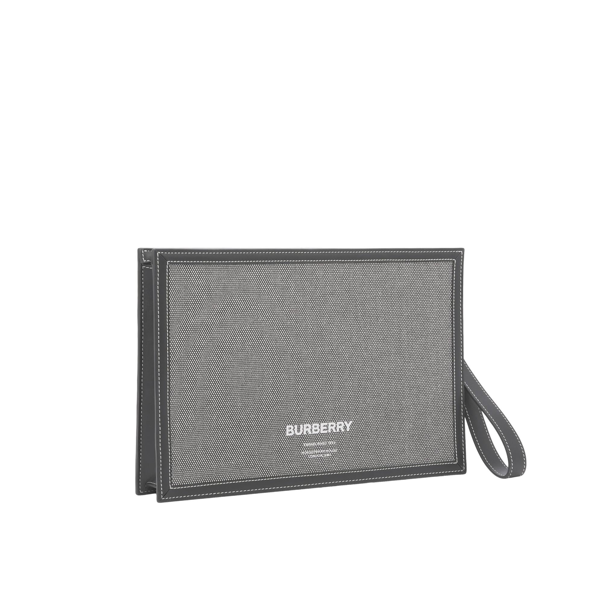 호스페리 프린트 코튼 캔버스 지퍼 파우치