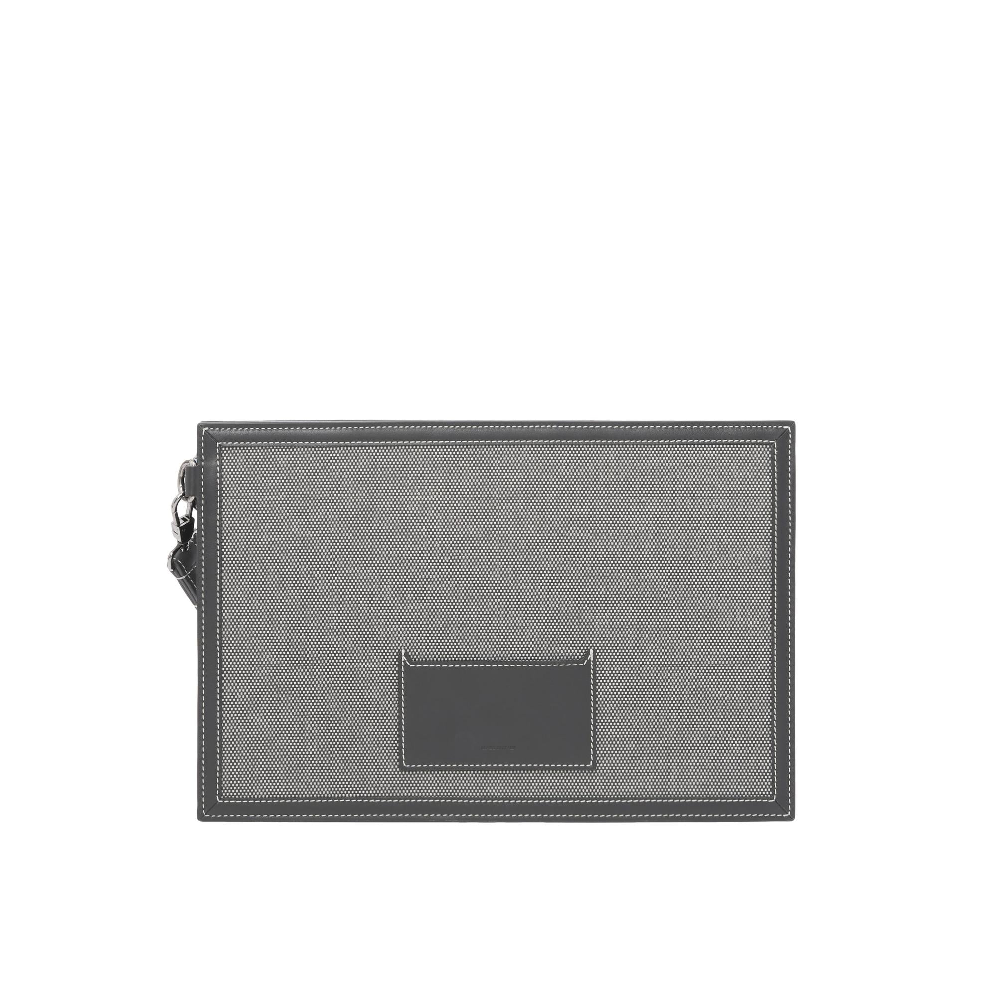 호스페리 프린트 코튼 캔버스 지퍼 파우치