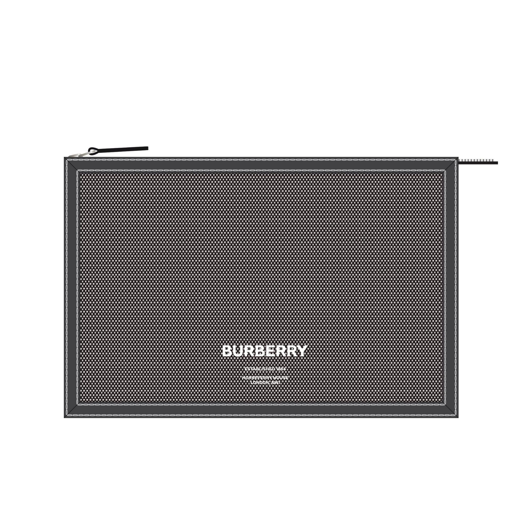 호스페리 프린트 코튼 캔버스 지퍼 파우치