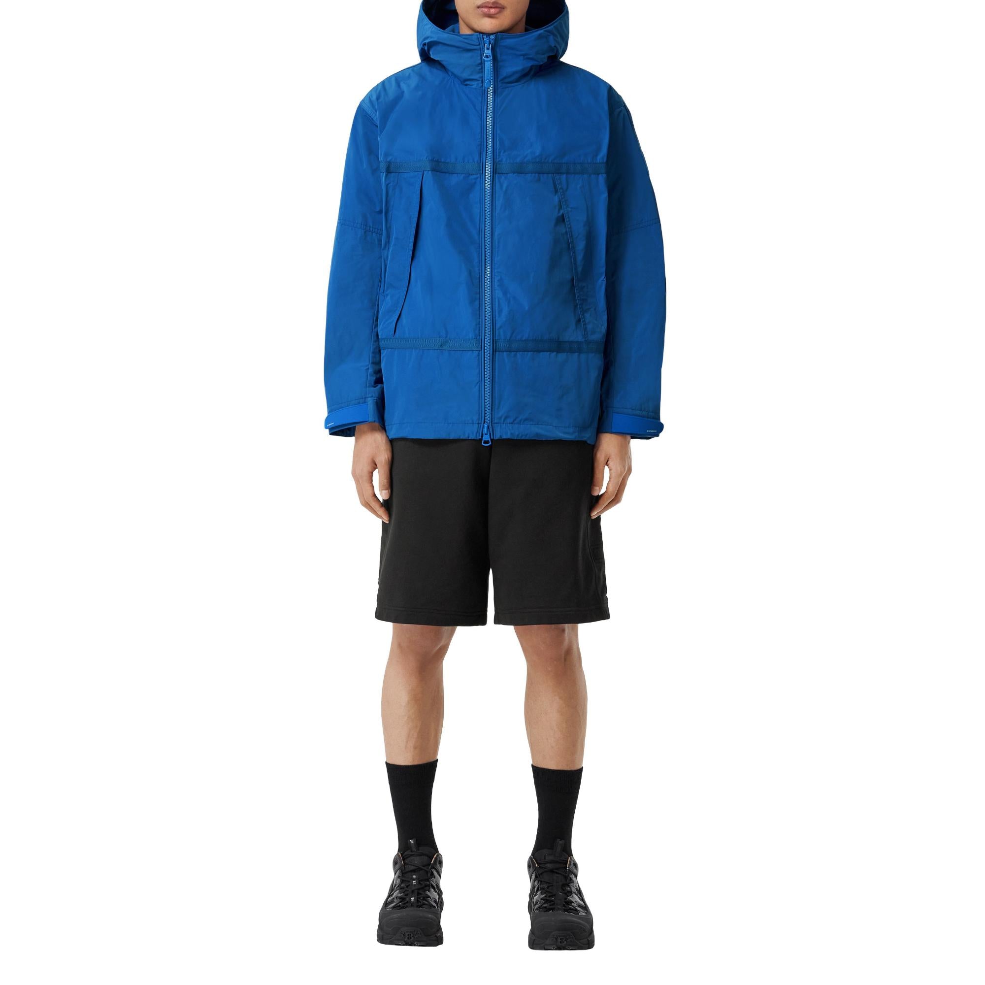 로고 아플리케 라이트 후드 재킷