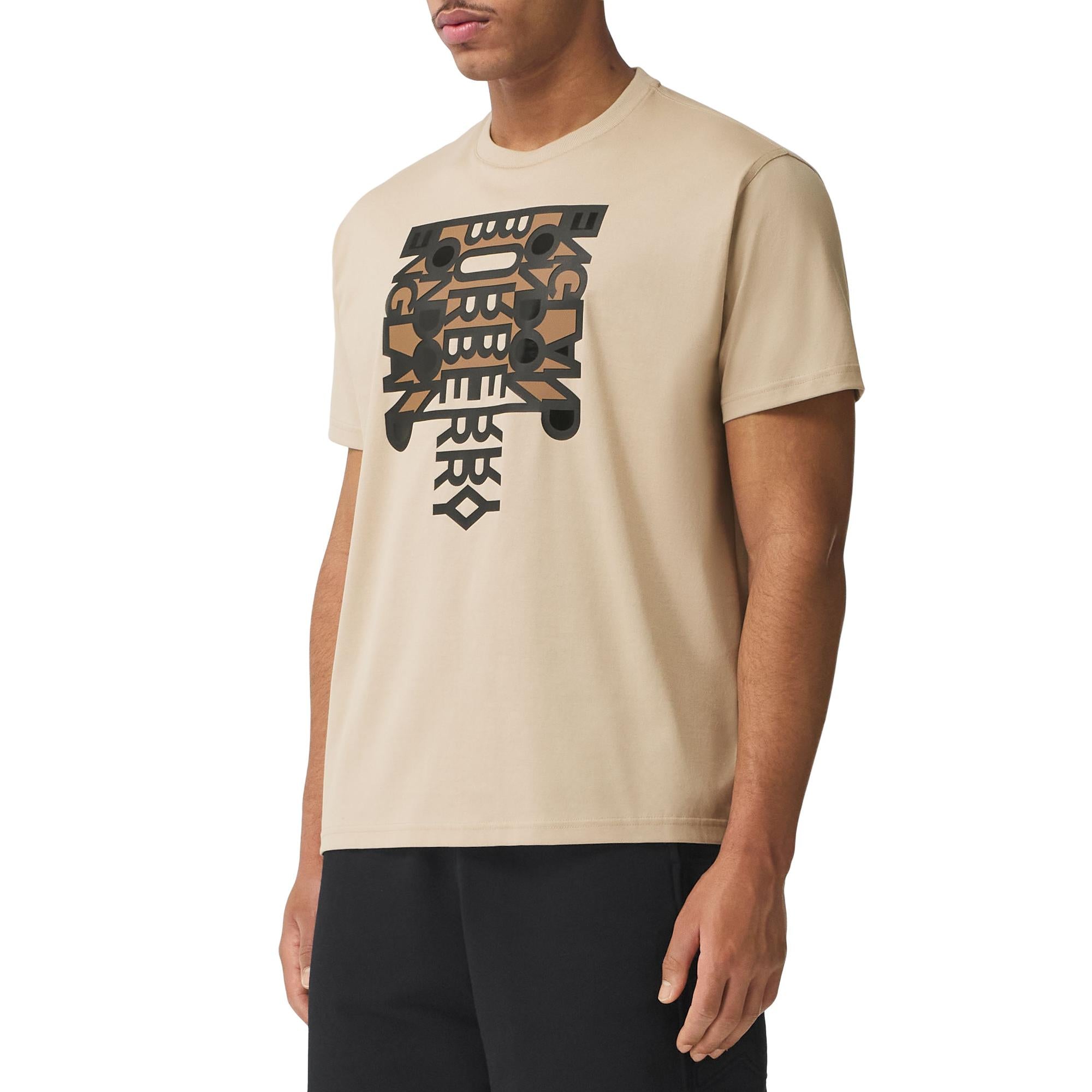 로고 프린트 코튼 오버사이즈 티셔츠