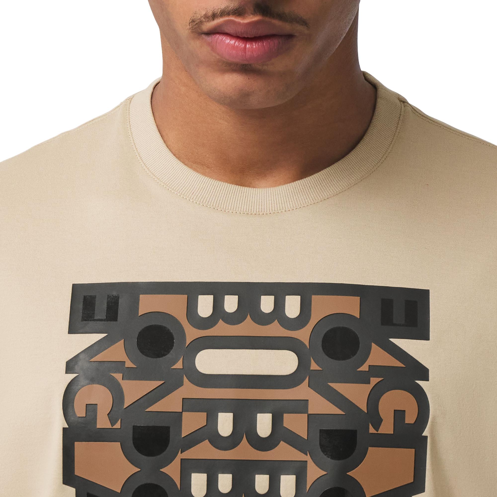 로고 프린트 코튼 오버사이즈 티셔츠