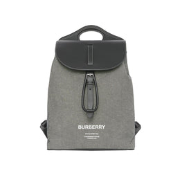 호스페리 프린트 캔버스 레더 포켓 백팩