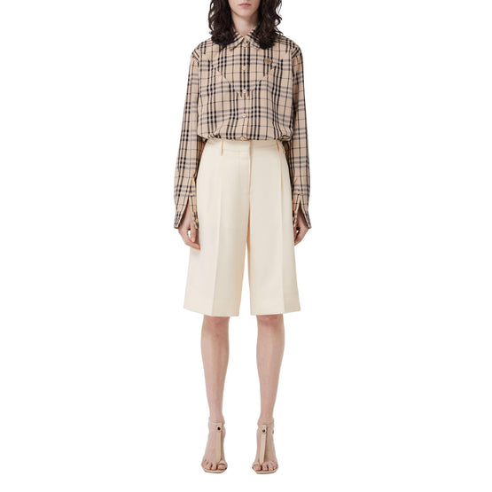 모노그램 모티프 빈티지 제크 실크 블렌드 셔츠