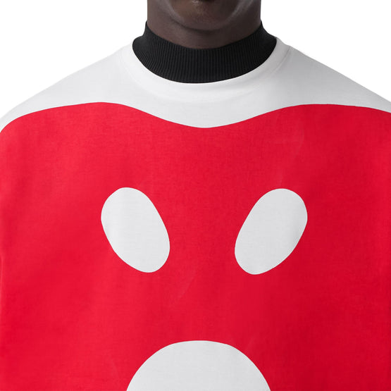 앱스트랙트 프린트 코튼 오버사이즈 티셔츠