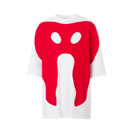 앱스트랙트 프린트 코튼 오버사이즈 티셔츠