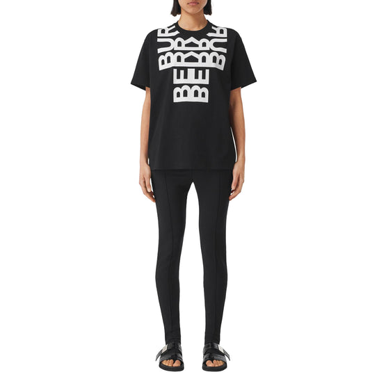 로고 프린트 코튼 오버사이즈 티셔츠