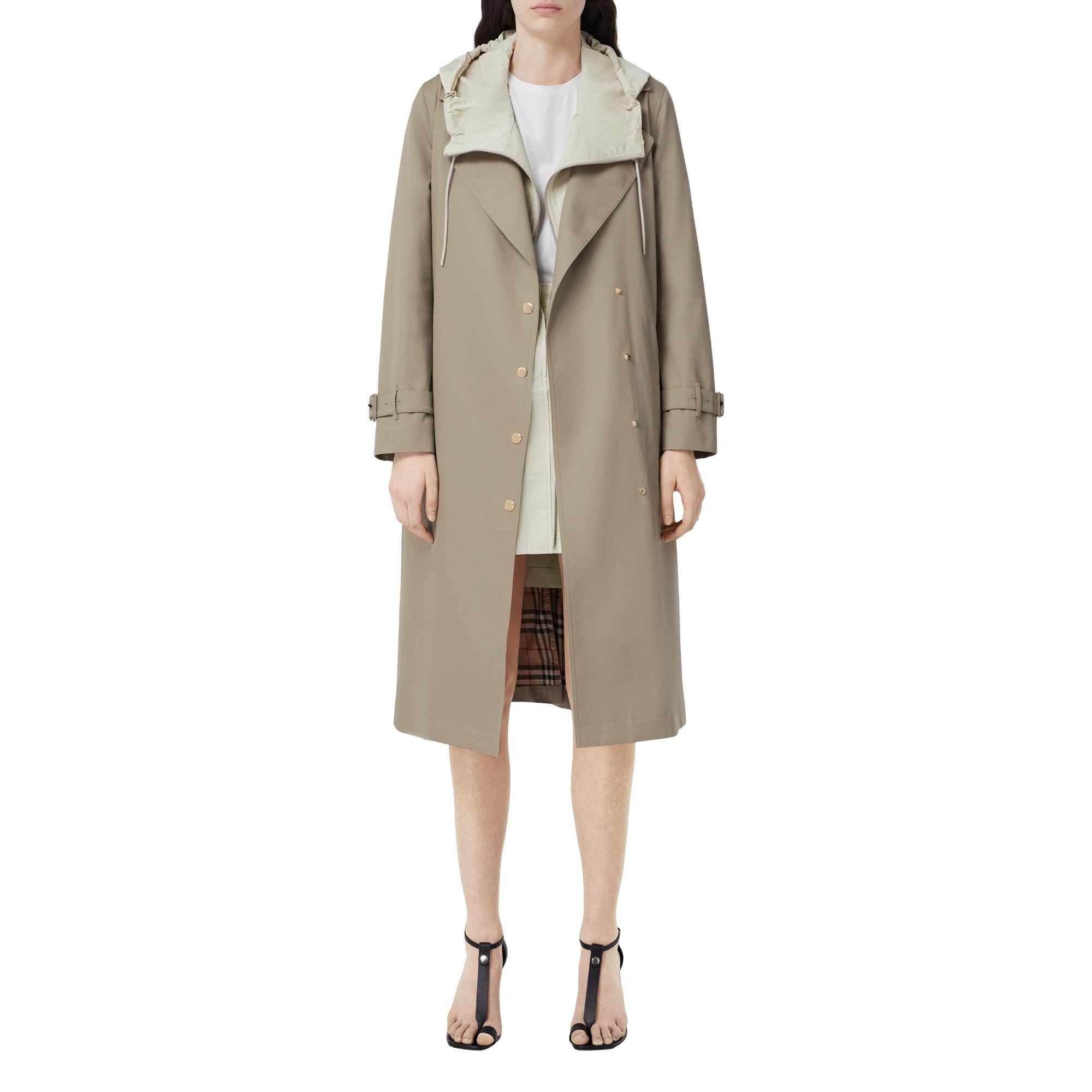 코튼 개버딘 벨트 트렌치코트