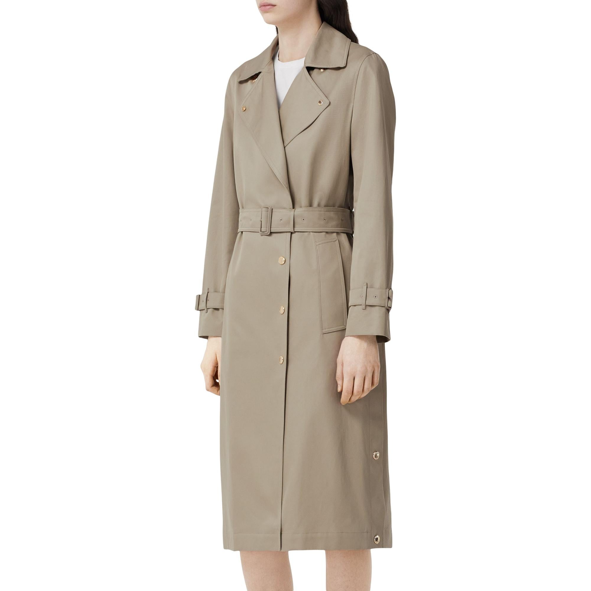 코튼 개버딘 벨트 트렌치코트