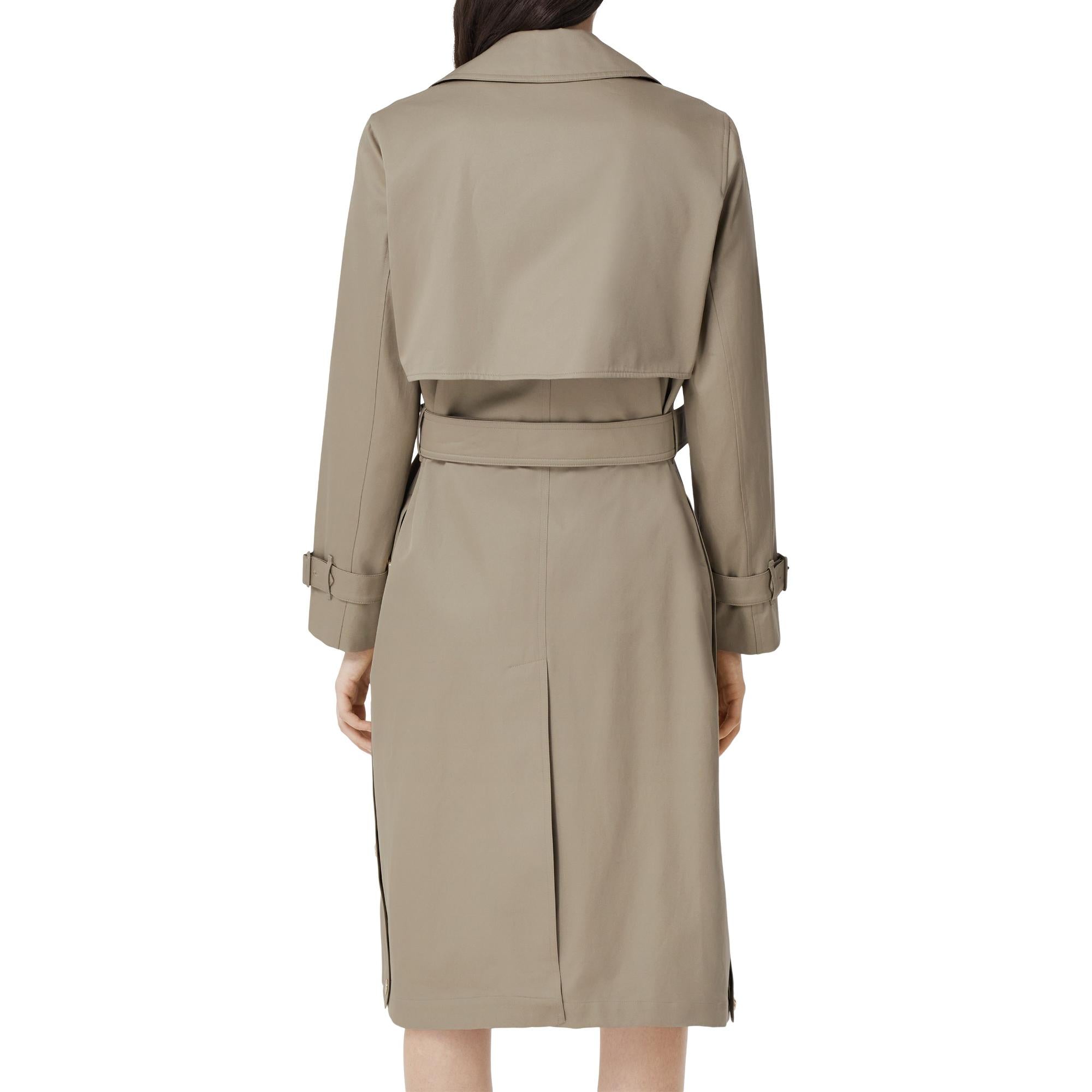 코튼 개버딘 벨트 트렌치코트