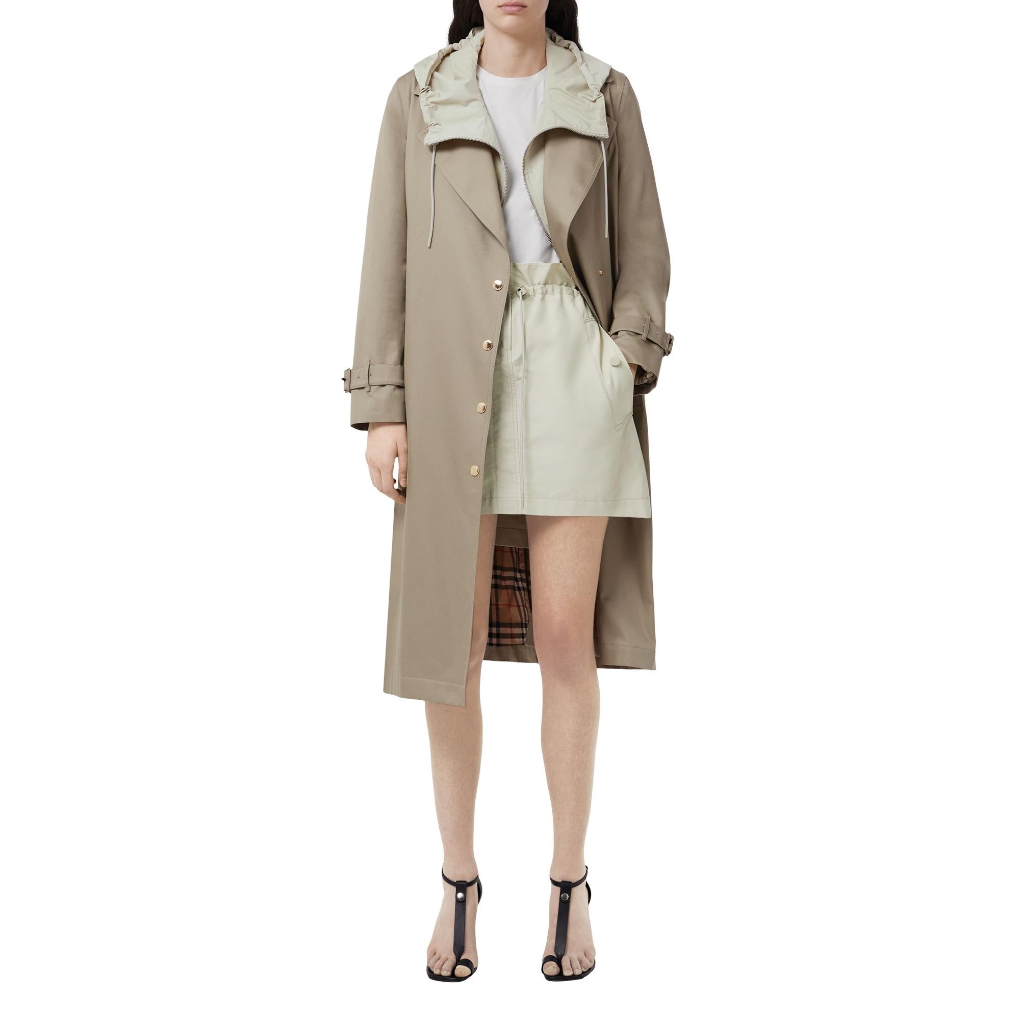 코튼 개버딘 벨트 트렌치코트