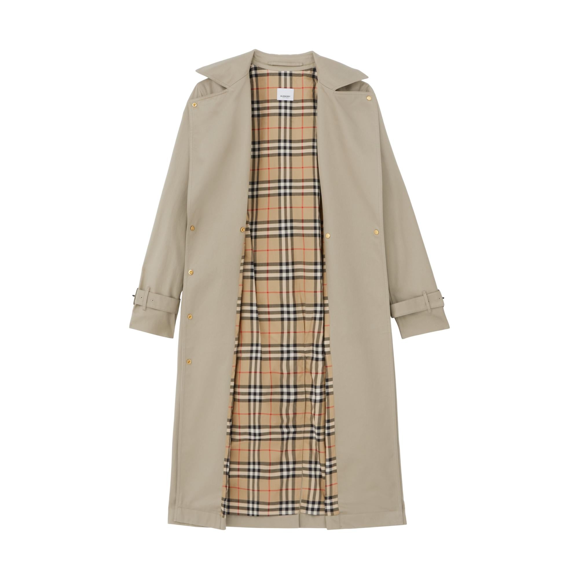 코튼 개버딘 벨트 트렌치코트