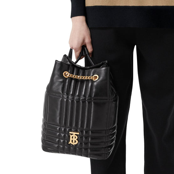 퀼팅 레더 미디엄 롤라 백팩