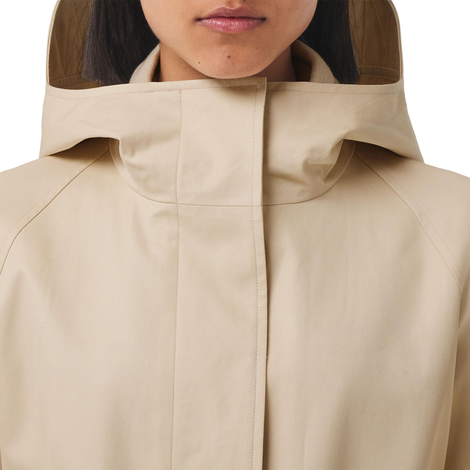 코튼 개버딘 후드 카 코트