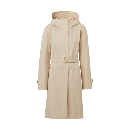 코튼 개버딘 후드 카 코트
