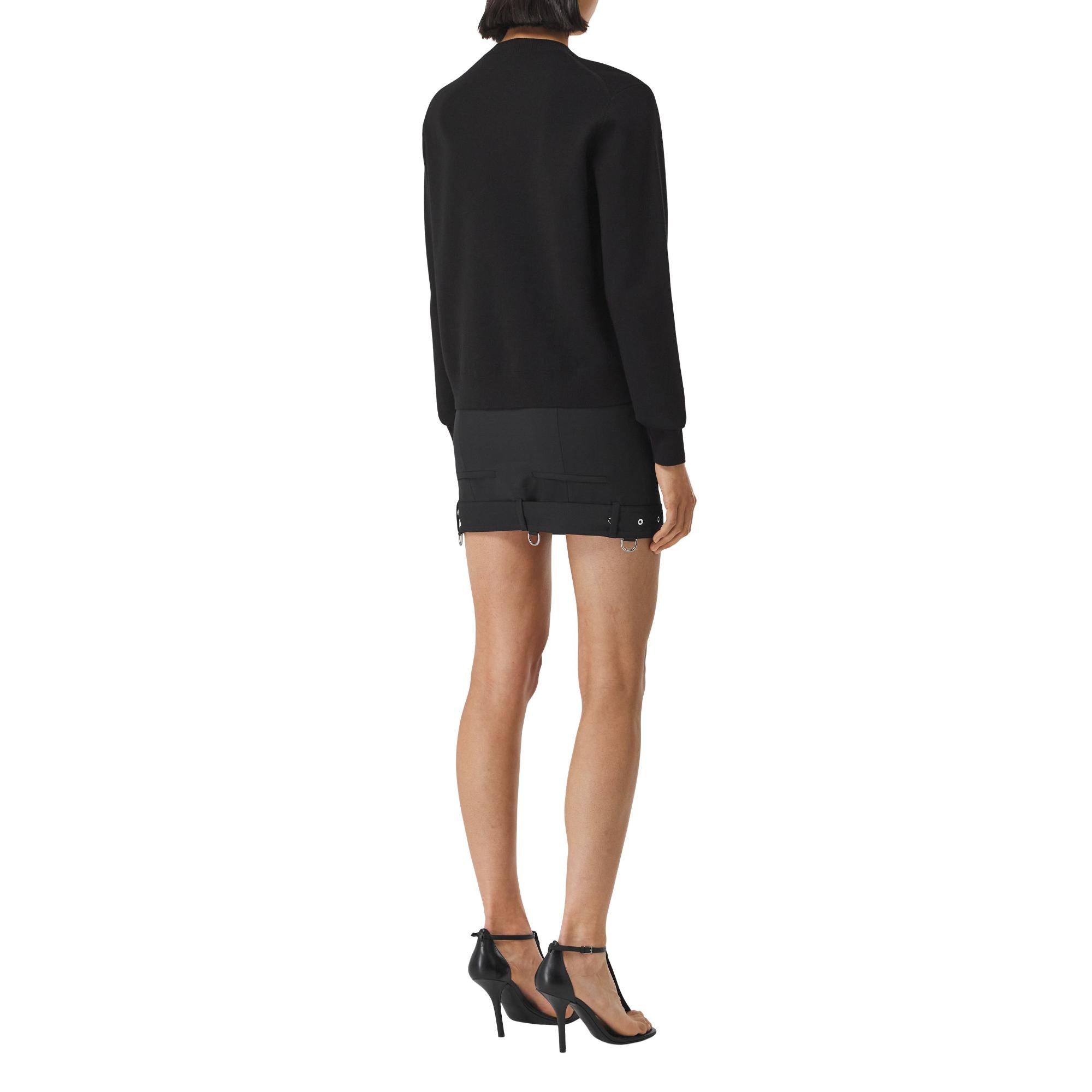 호스페리 스퀘어 울 블렌드 자카드 스웨터