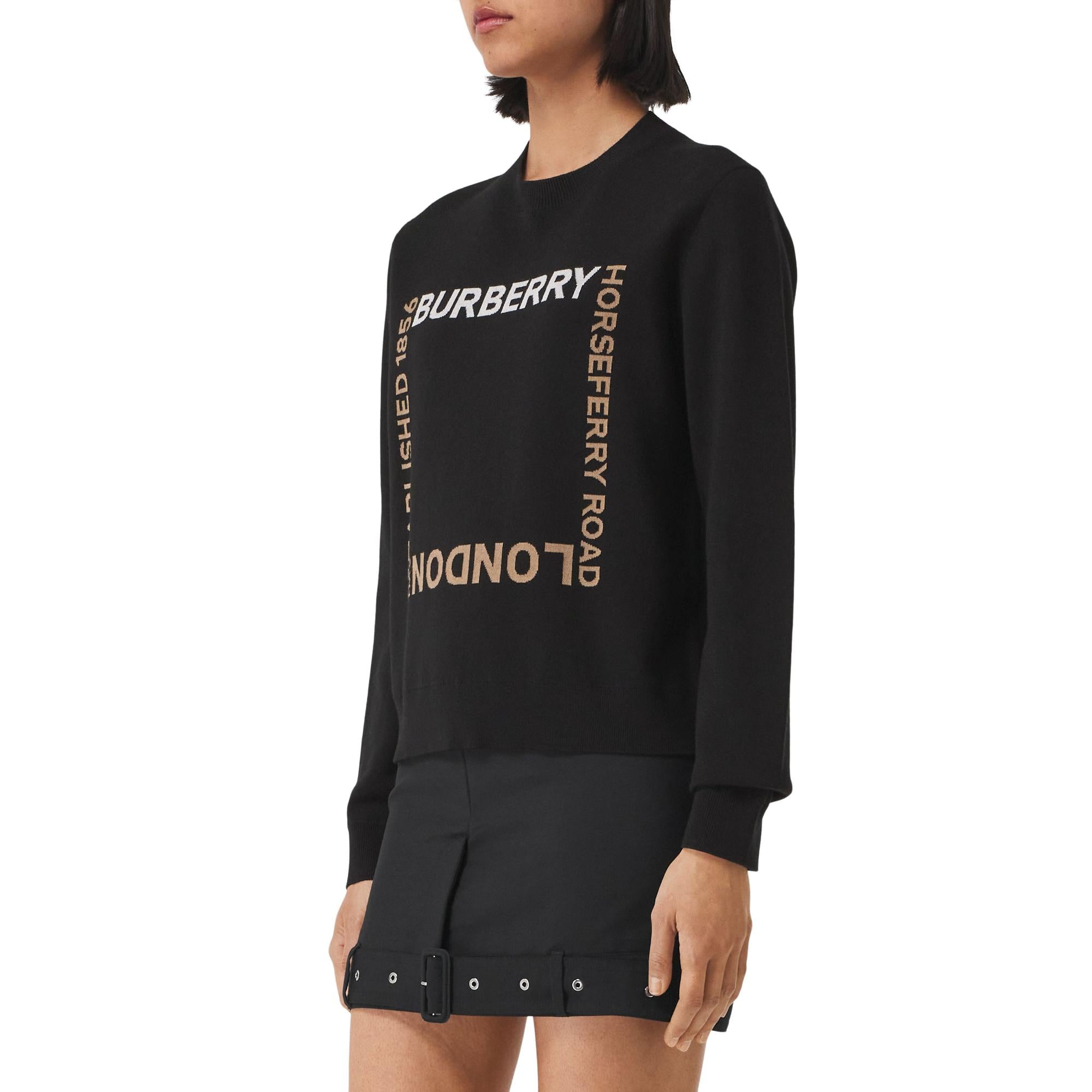 호스페리 스퀘어 울 블렌드 자카드 스웨터