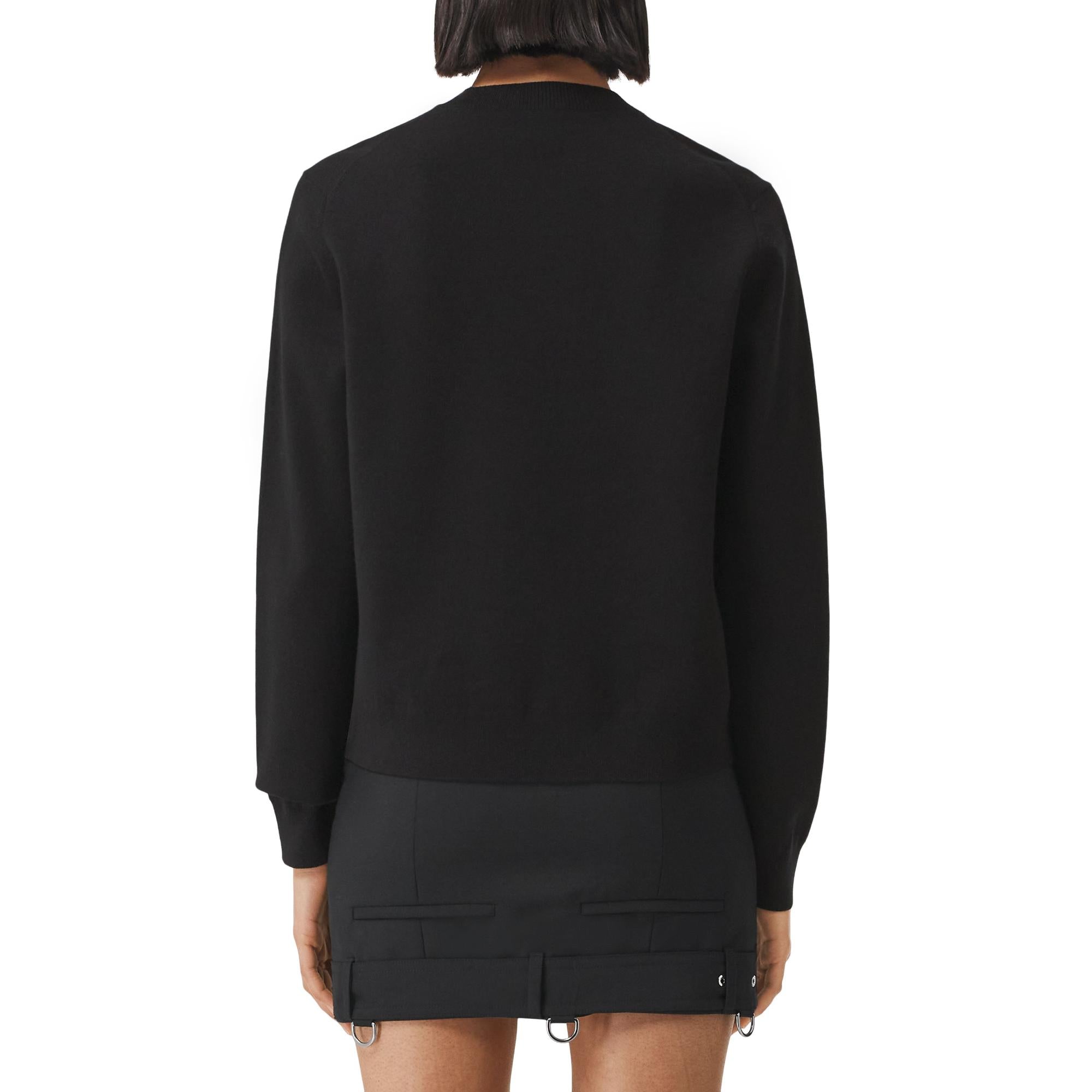 호스페리 스퀘어 울 블렌드 자카드 스웨터