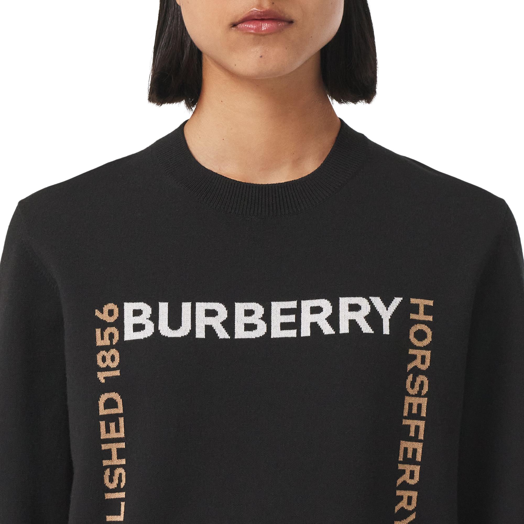 호스페리 스퀘어 울 블렌드 자카드 스웨터