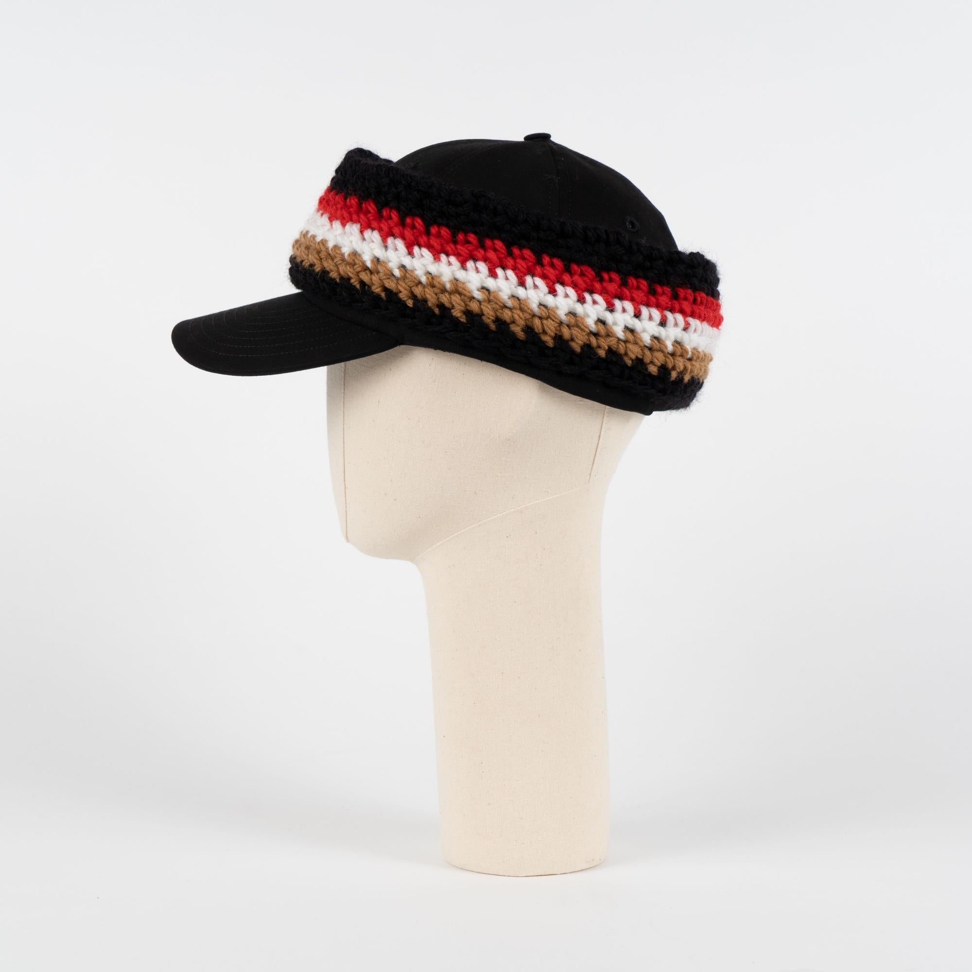 크로셰 니트 헤드밴드 코튼 야구 모자