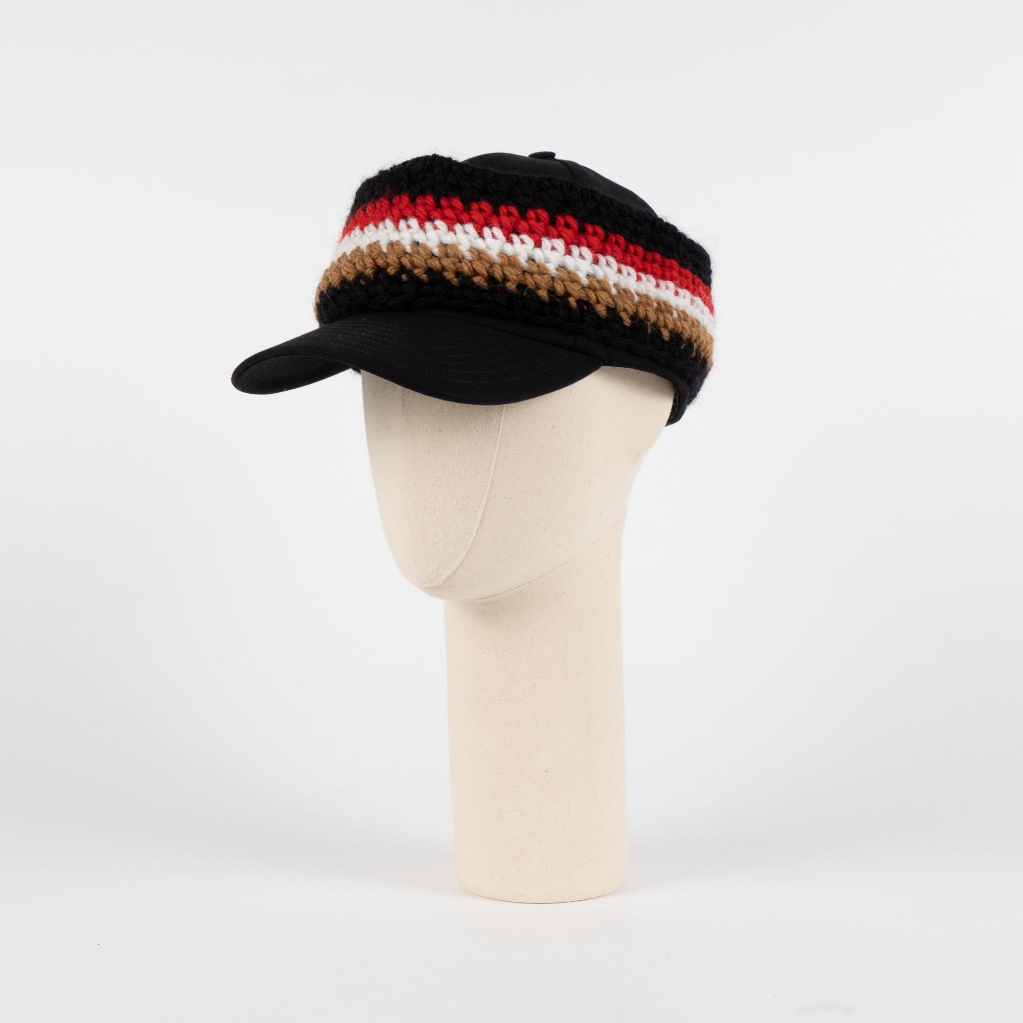 크로셰 니트 헤드밴드 코튼 야구 모자