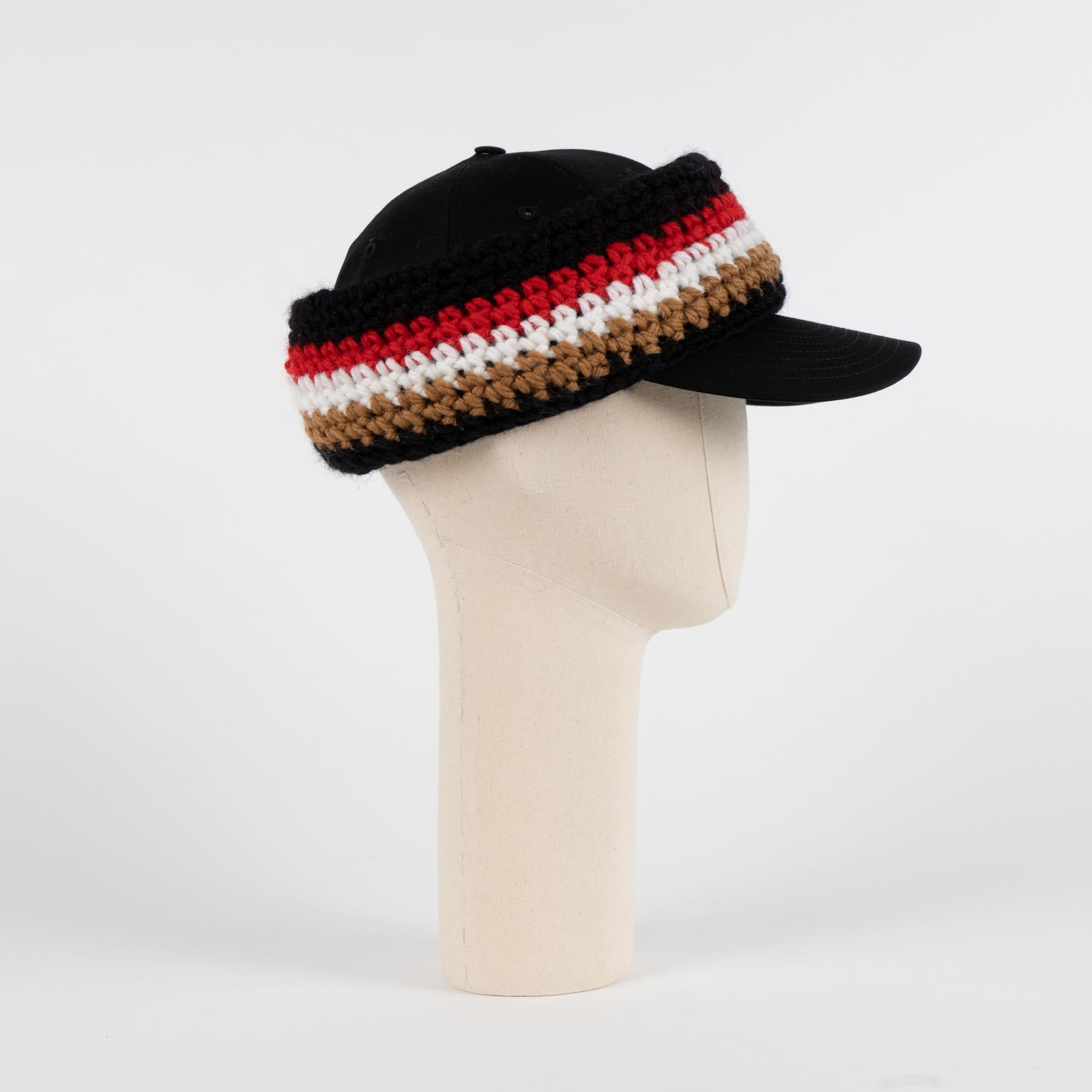 크로셰 니트 헤드밴드 코튼 야구 모자