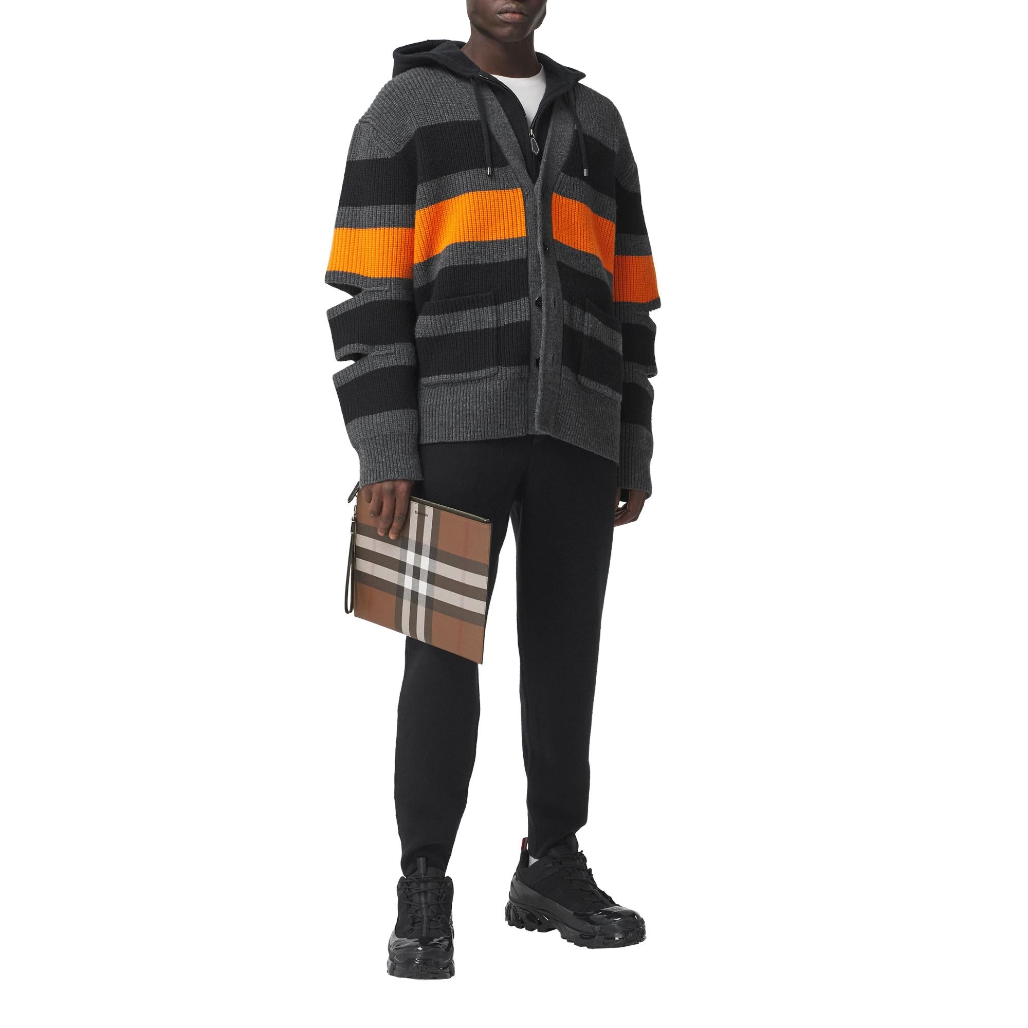 이그재저레이트 체크 라지 지퍼 파우치