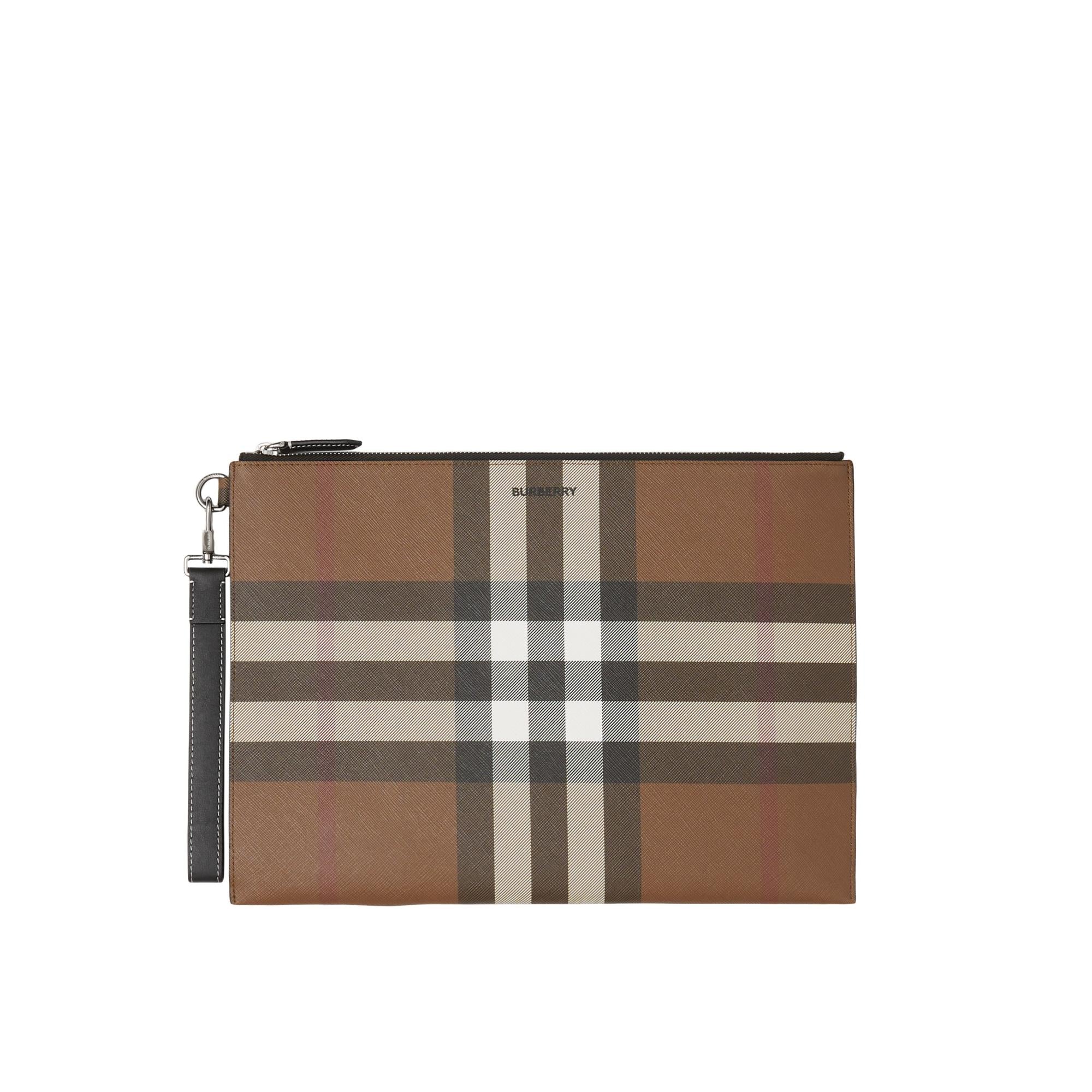 이그재저레이트 체크 라지 지퍼 파우치