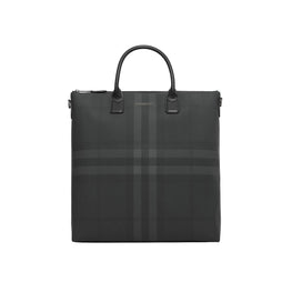 차콜 체크 스털링 토트