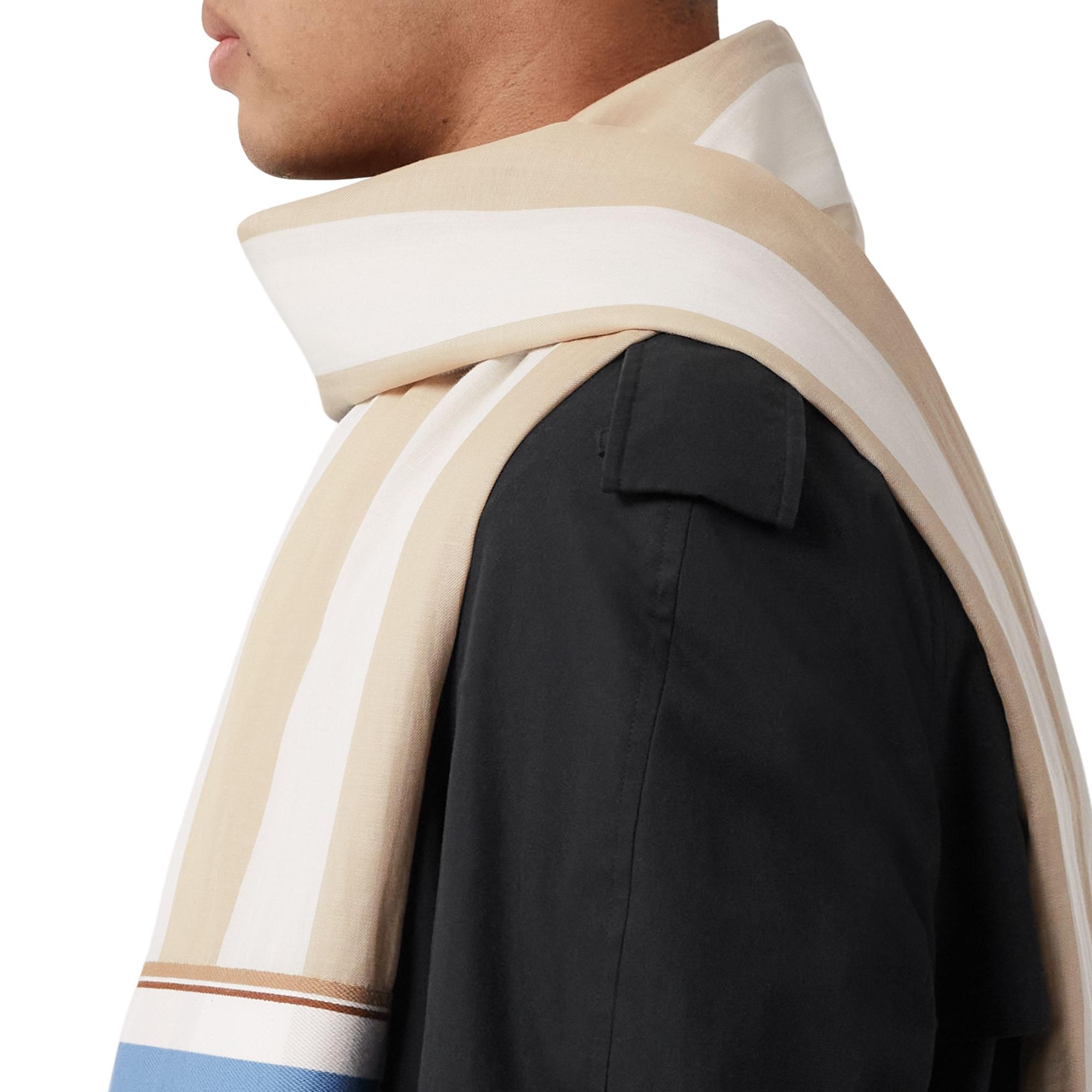 Love Is Eternal 스트라이프 코튼 캐시미어 자카드 스카프