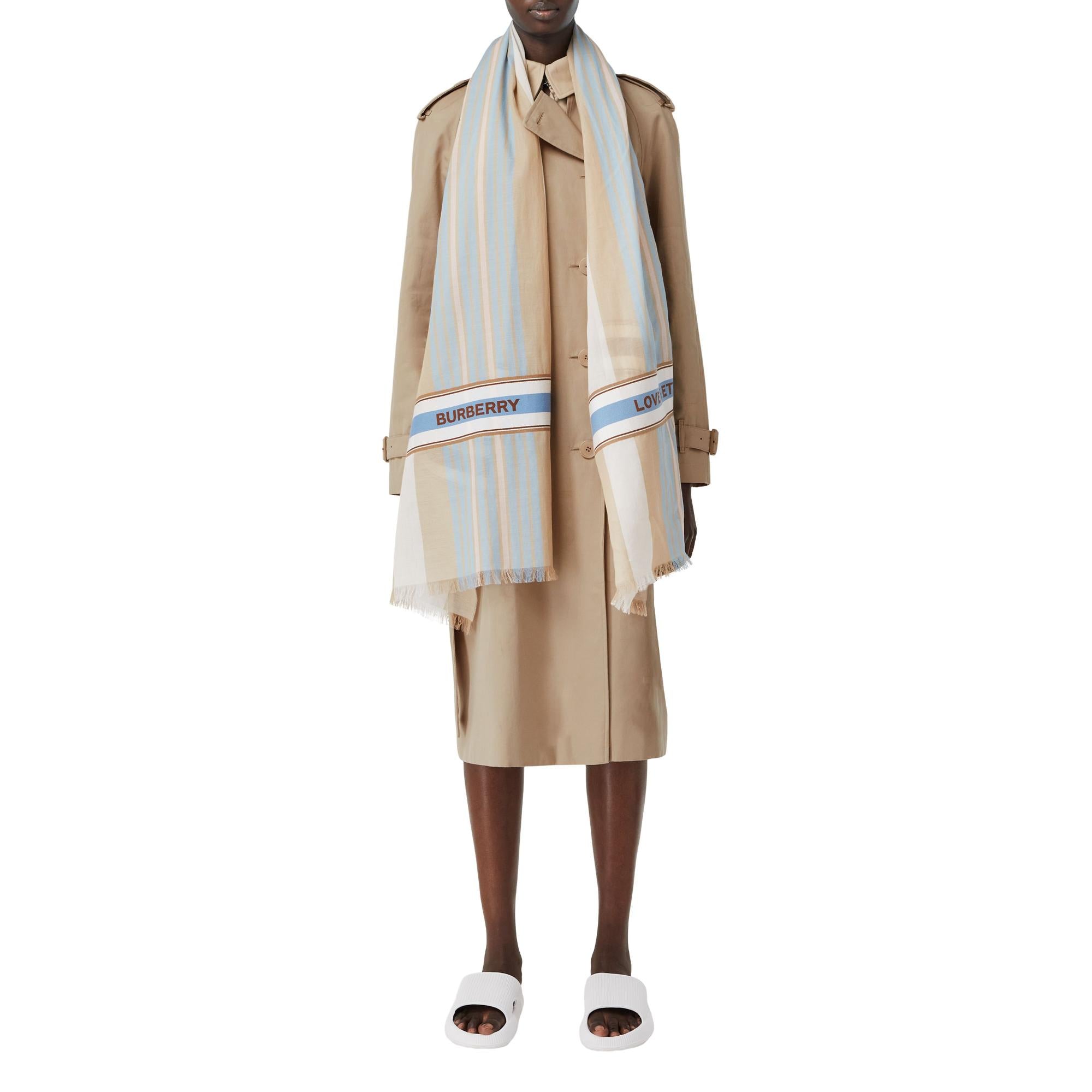 Love Is Eternal 스트라이프 코튼 캐시미어 자카드 스카프