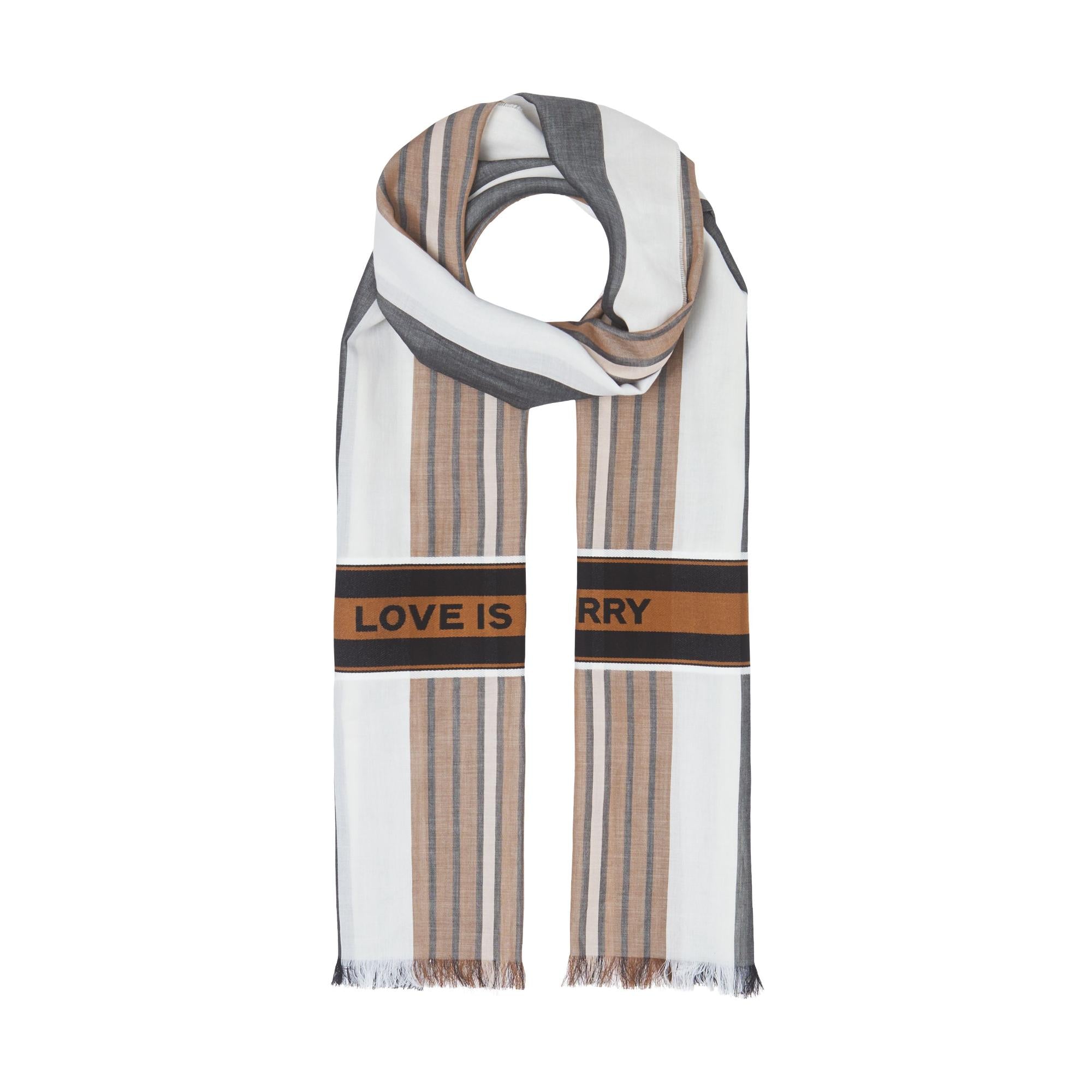 Love Is Eternal 스트라이프 코튼 캐시미어 자카드 스카프