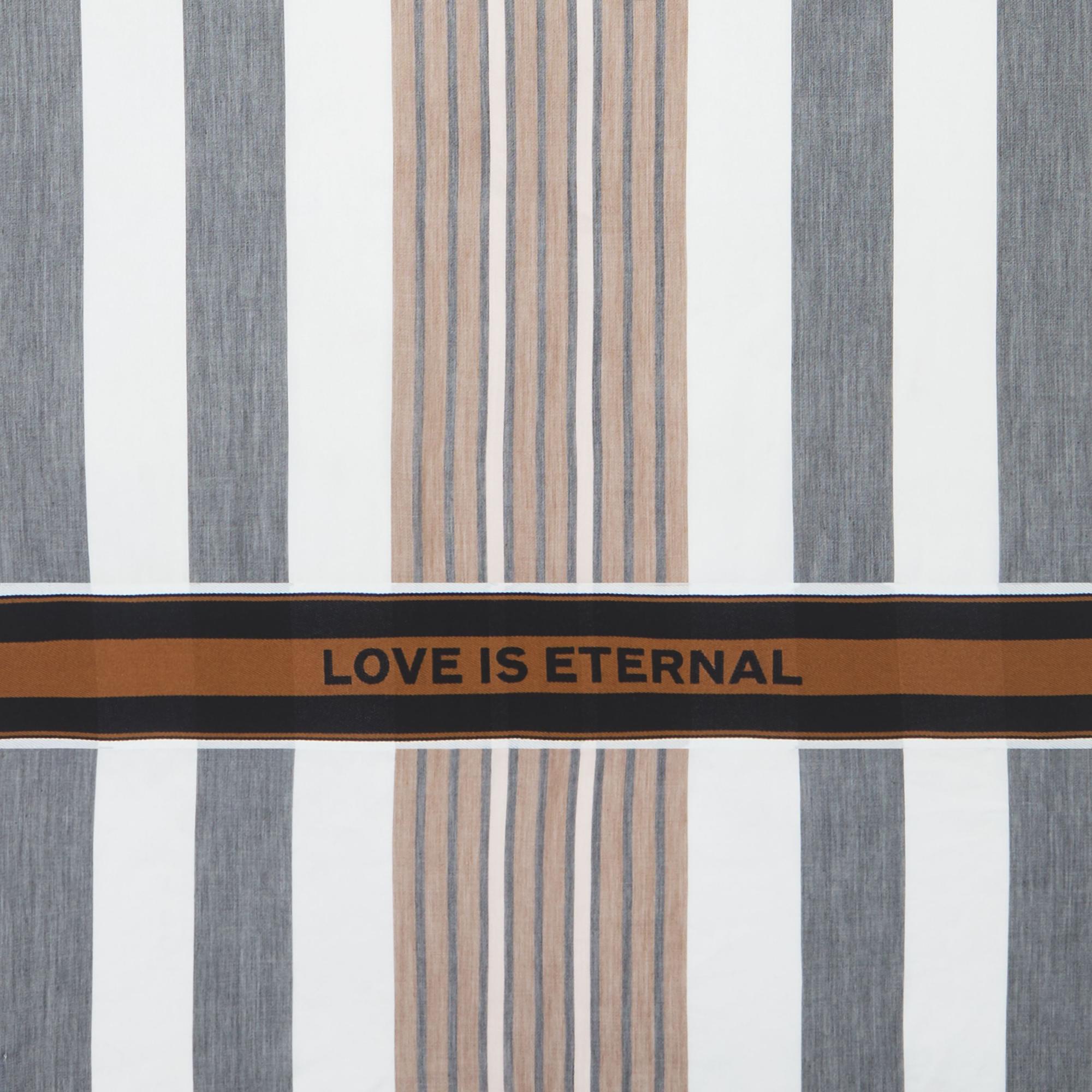 Love Is Eternal 스트라이프 코튼 캐시미어 자카드 스카프