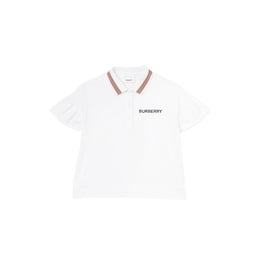 아이콘 스트라이프 디테일 코튼 피케 폴로셔츠