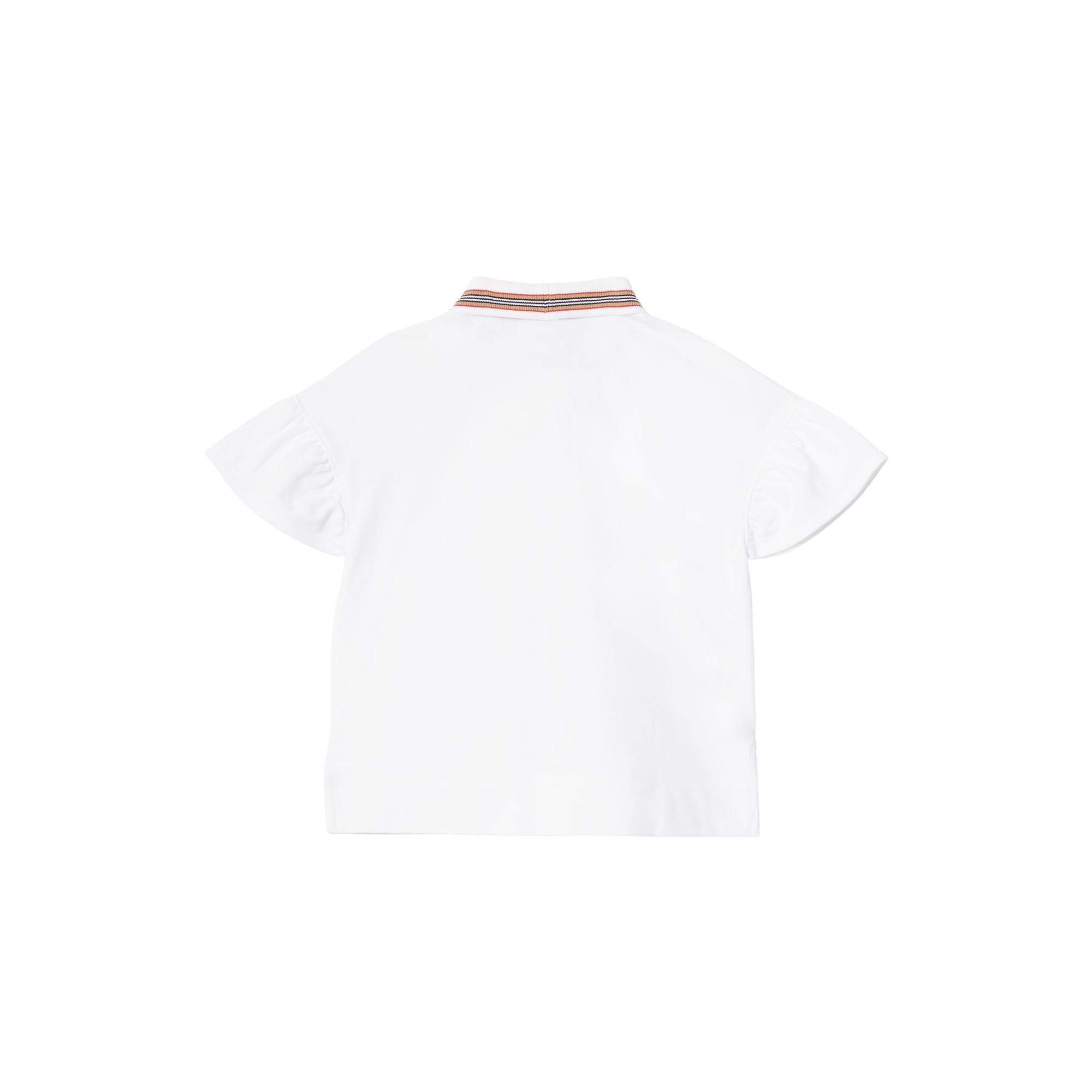 아이콘 스트라이프 디테일 코튼 피케 폴로셔츠