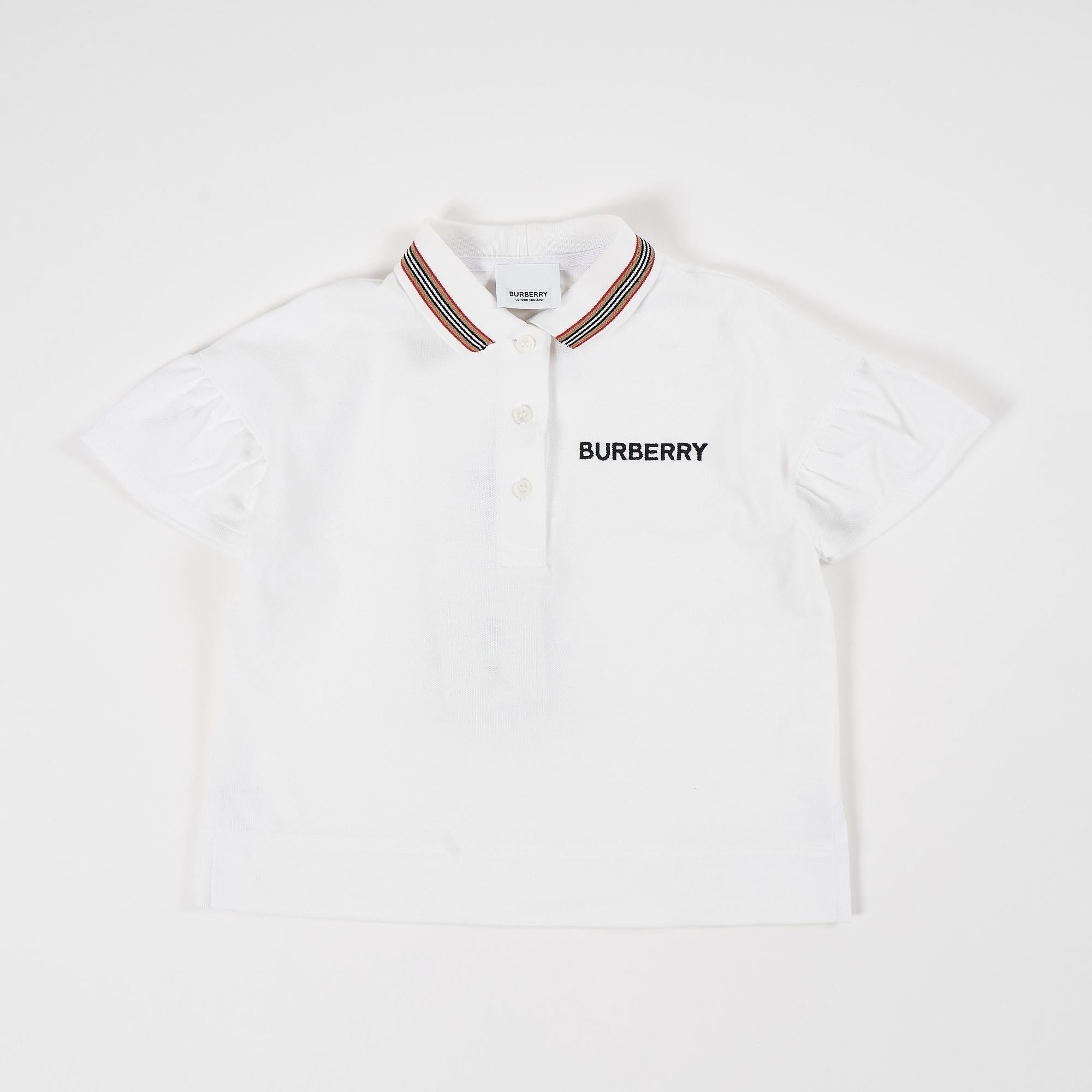 아이콘 스트라이프 디테일 코튼 피케 폴로셔츠