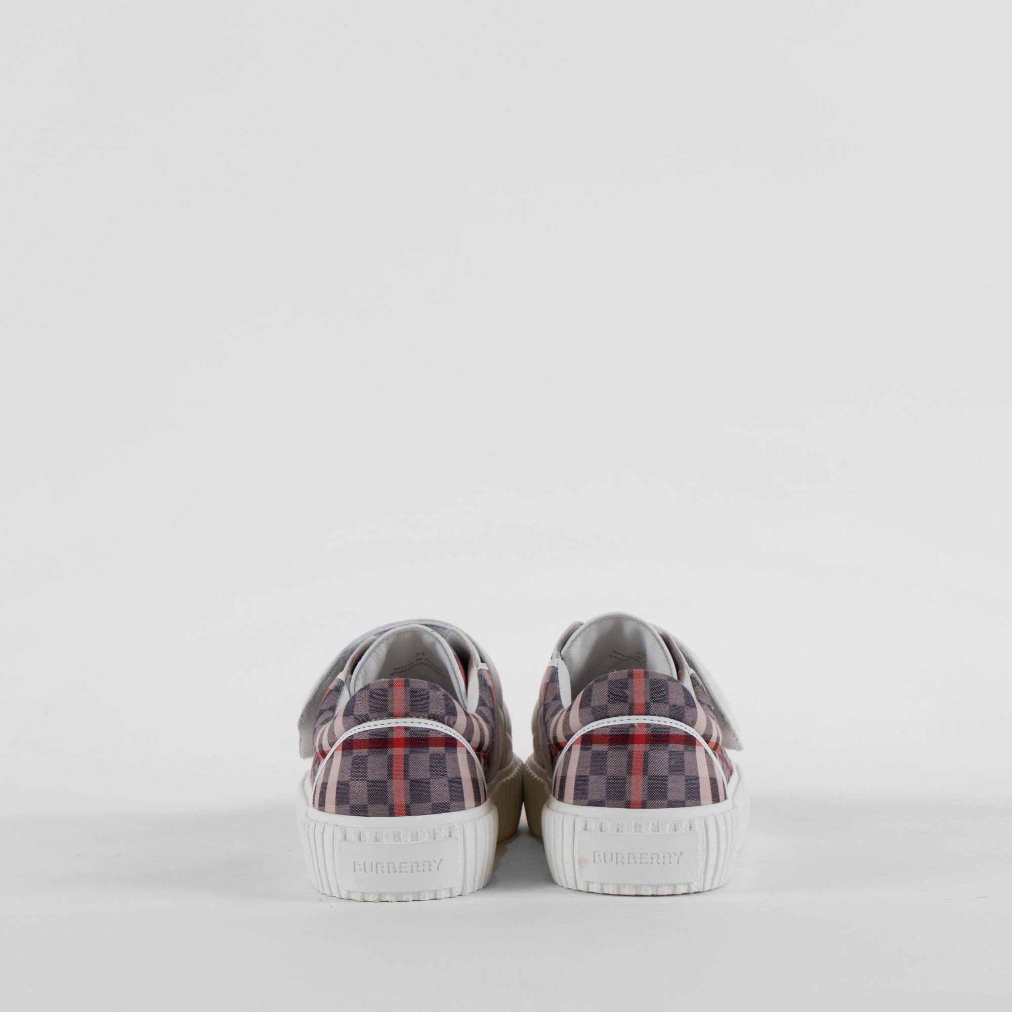 체커보드 스트레치 코튼 스니커즈