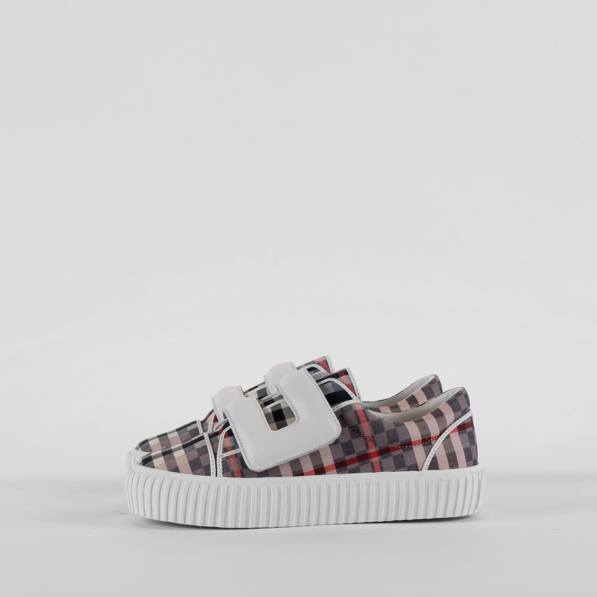 체커보드 스트레치 코튼 스니커즈