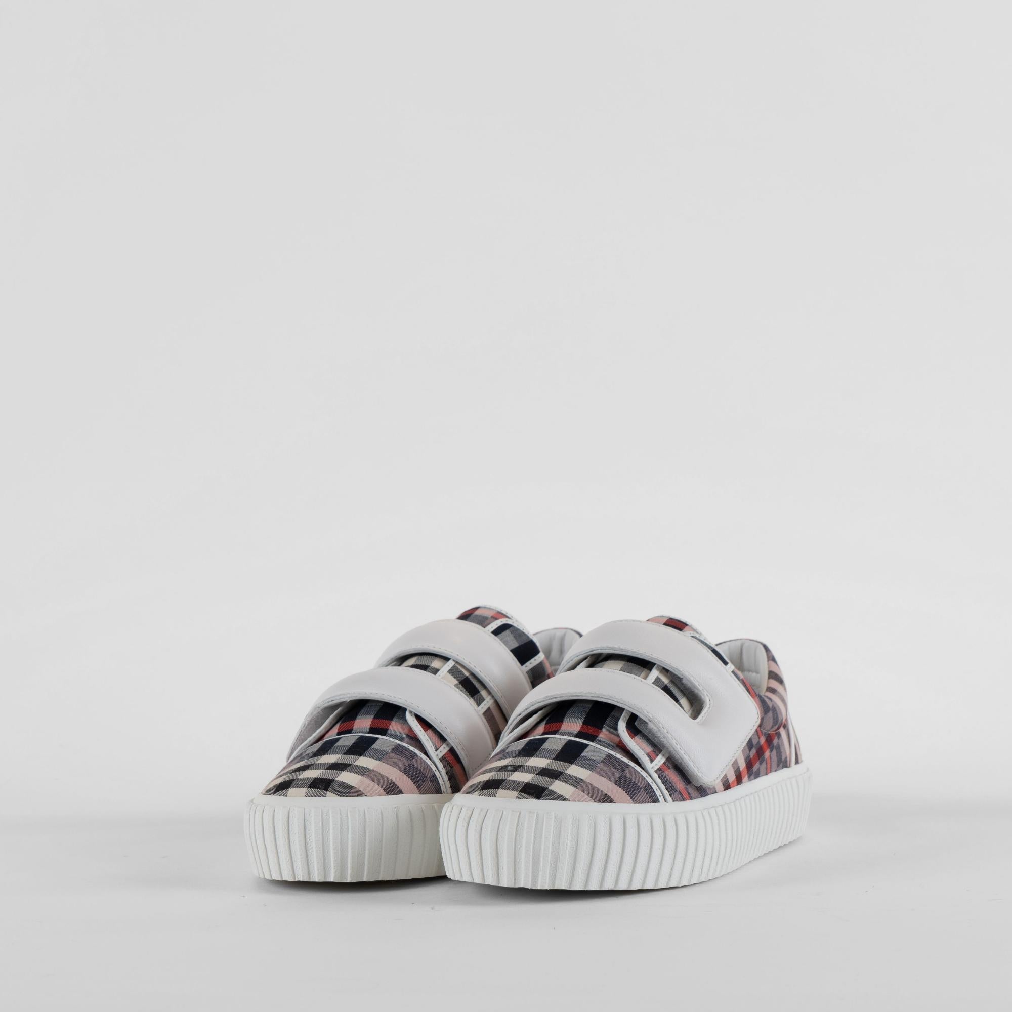 체커보드 스트레치 코튼 스니커즈