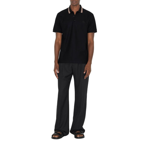 아이콘 스트라이프 칼라 폴로셔츠