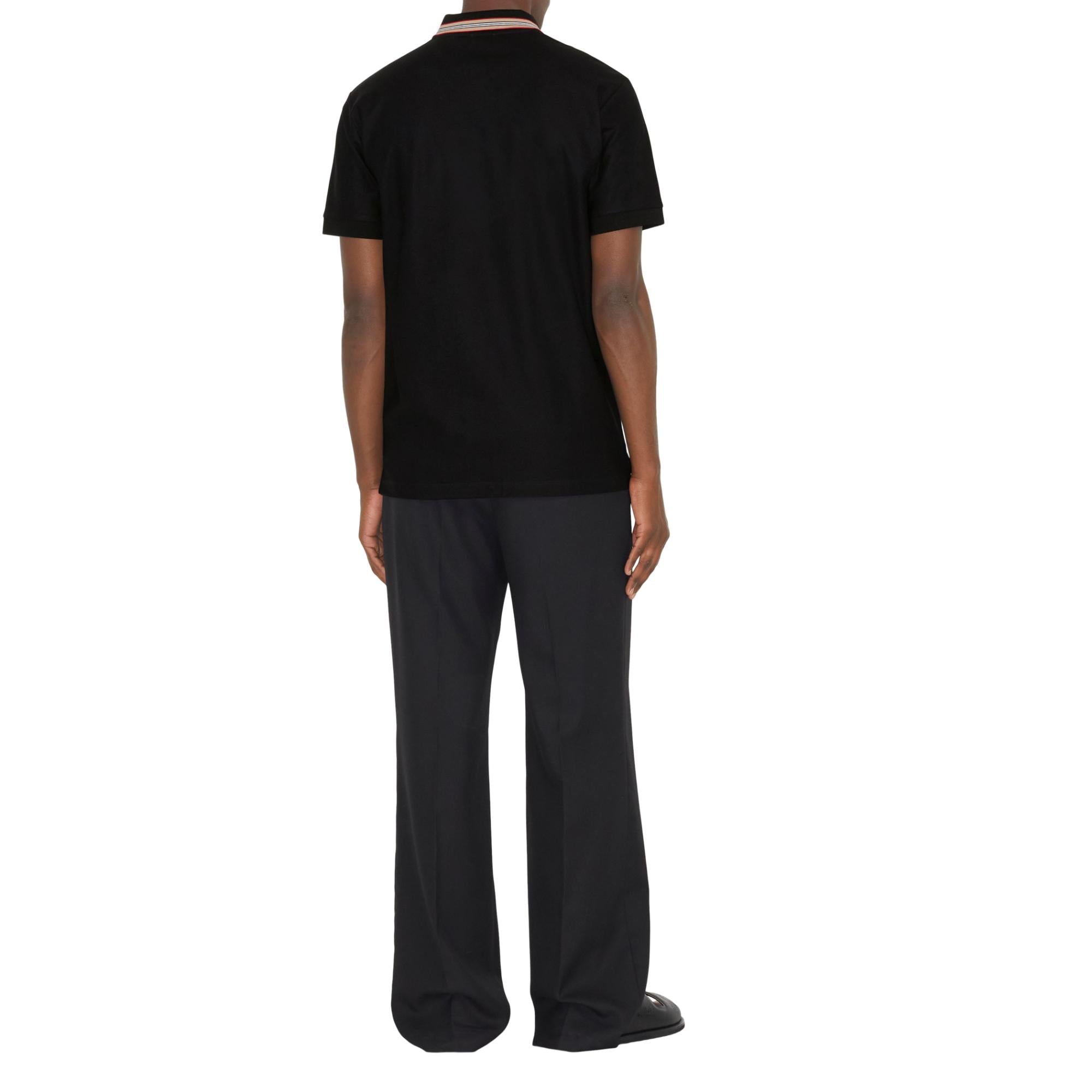 아이콘 스트라이프 칼라 폴로셔츠